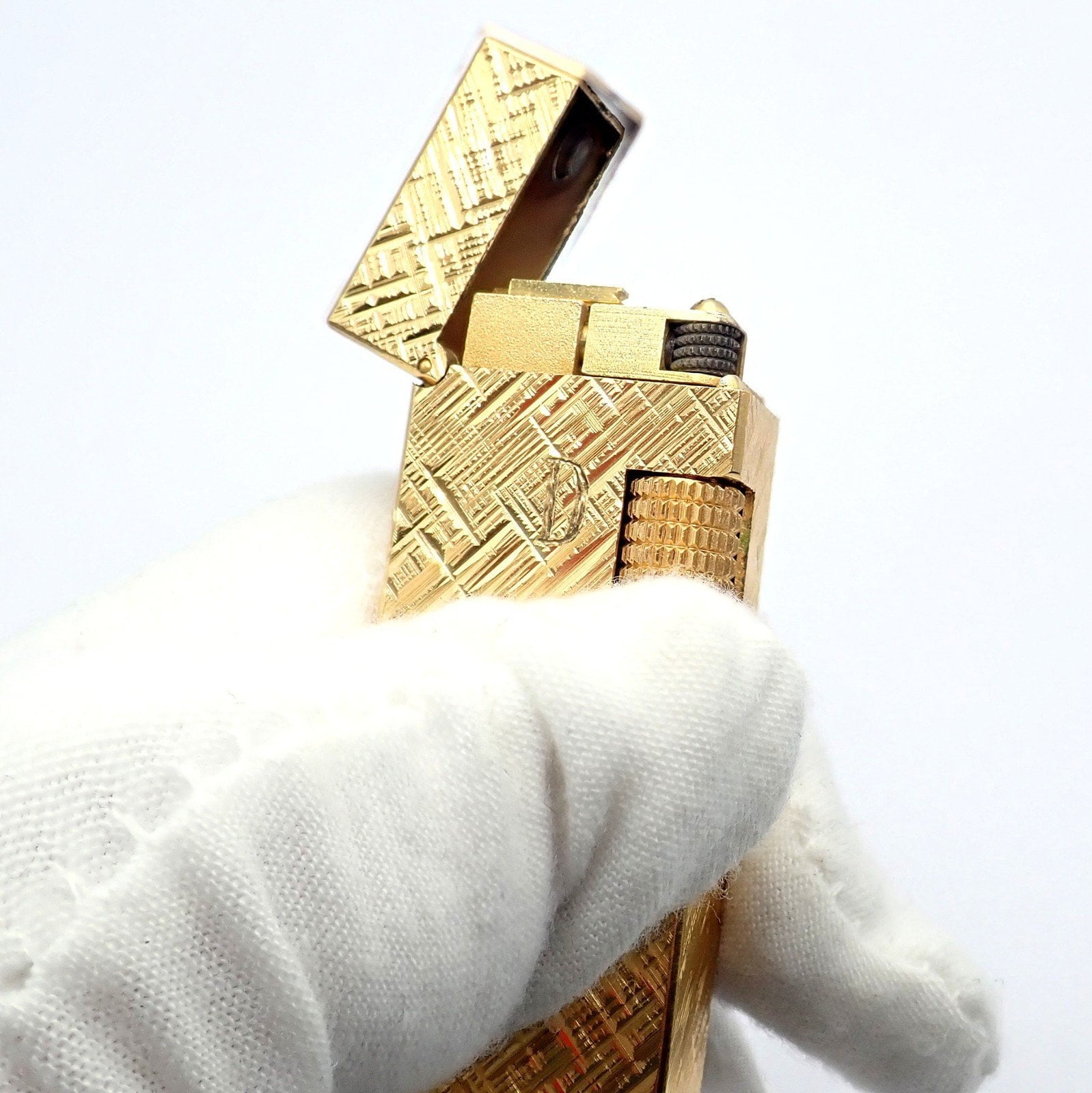 Dunhill Collectibles:Tobacciana:Lighters:Dunhill Vintage Dunhill Gold Plated Rollagas Lighter 1970's Monogrammed