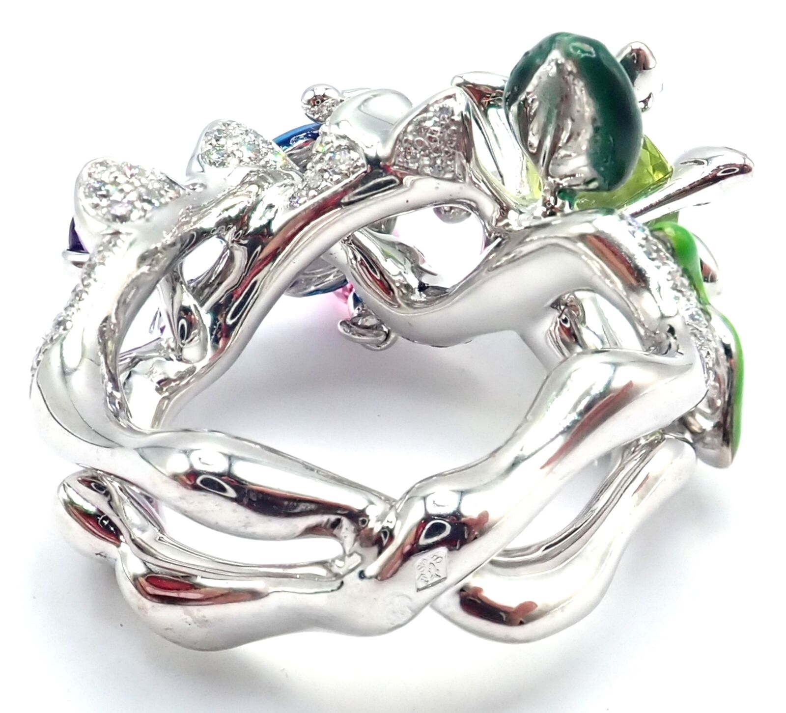 Christian Dior Milly Carnivora Epinosa 18k Gold Diamond Peridot Tourmaline Ring | Fortrove