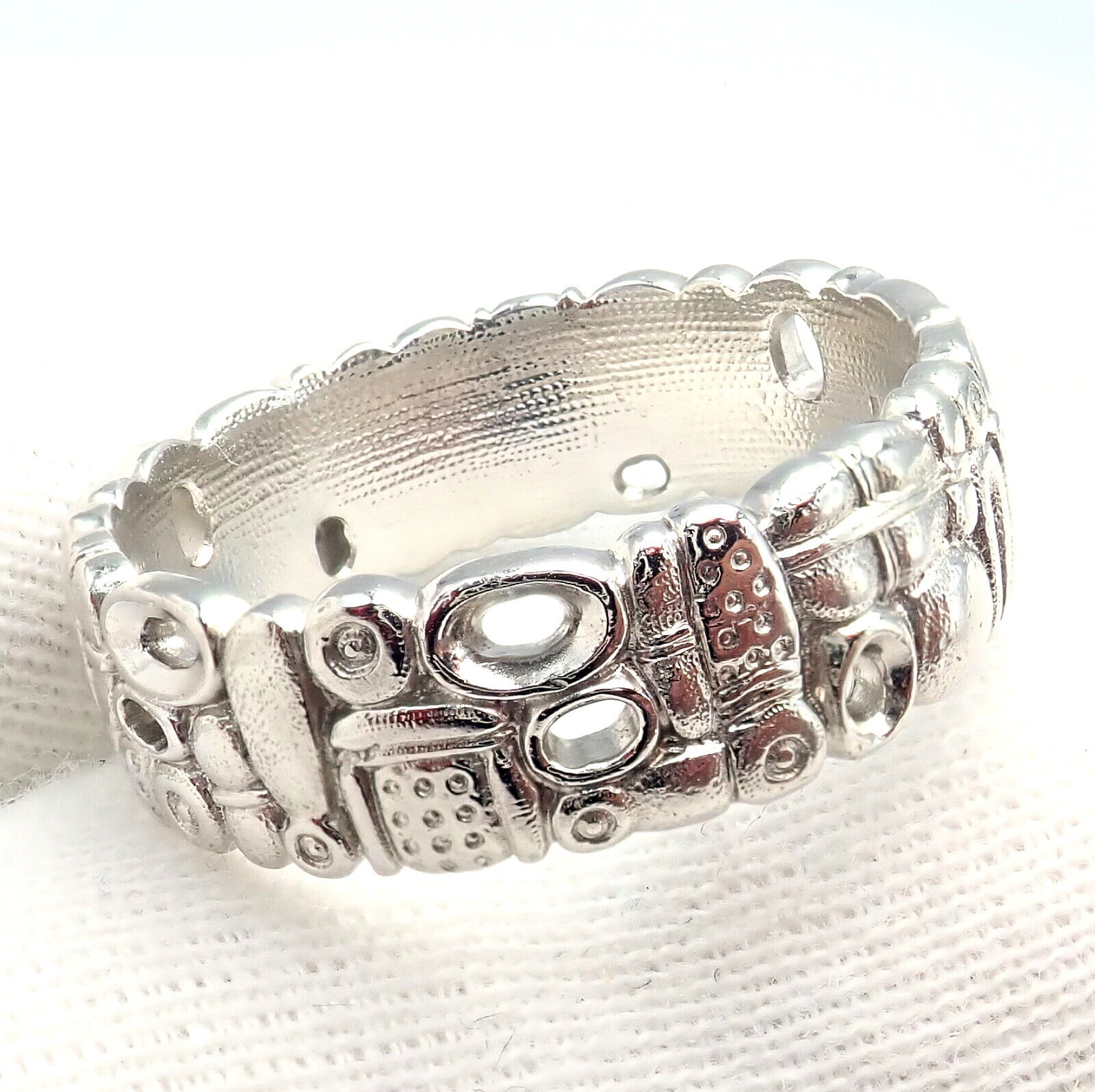 Authentic! Alex Sepkus Favorite Things Platinum Band Ring Sz 8.5 | Fortrove