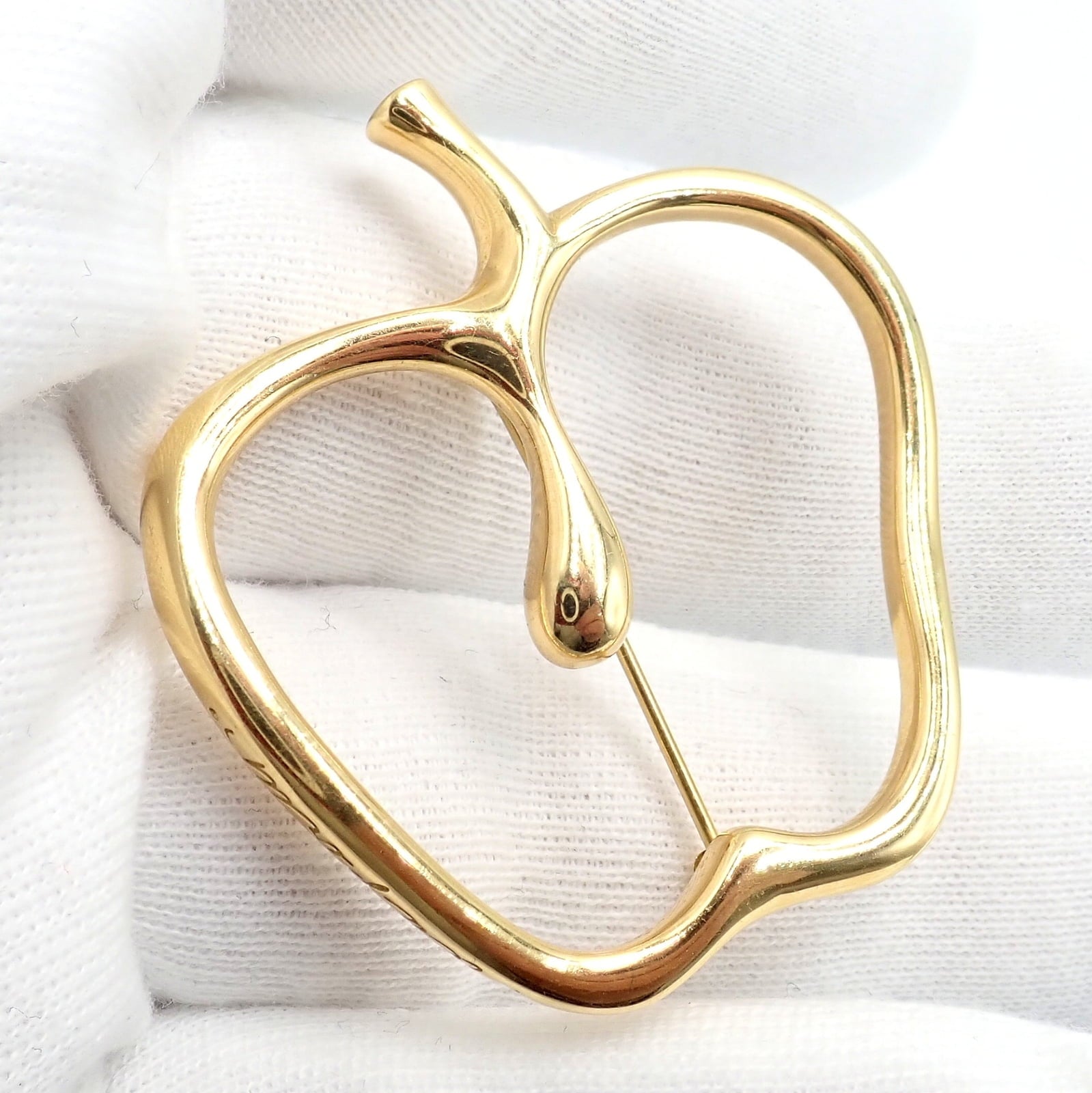 Tiffany & Co. Jewelry & Watches:Fine Jewelry:Brooches & Pins Authentic! Vintage Tiffany & Co Peretti 18k Yellow Gold Large Apple Pin Brooch