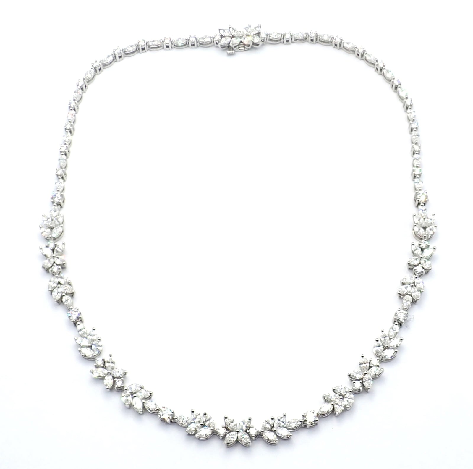 Tiffany & Co. Jewelry & Watches:Fine Jewelry:Necklaces & Pendants Tiffany & Co Victoria Platinum 15.92ct Diamond Mixed Cluster Necklace Paper
