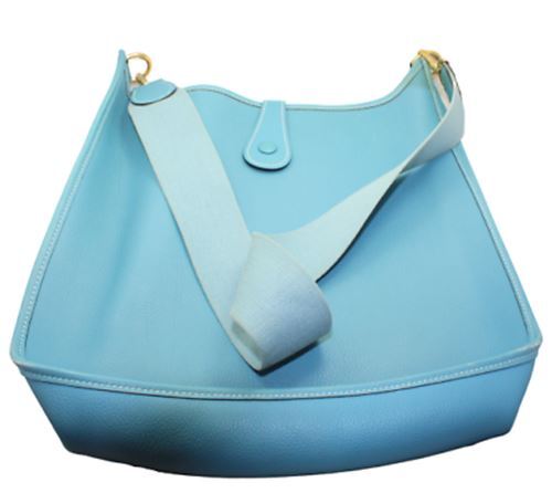 Hermes Clothing, Shoes & Accessories:Women:Women's Bags & Handbags Authentic! Hermes Evelyne Blue Jean Clemence Leather GM Handbag Purse