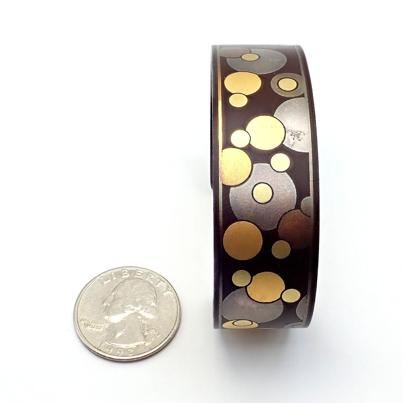 Rare! Vintage Tiffany & Co. Angela Cummings Black Iron 24k Gold Cuff Bracelet | Fortrove