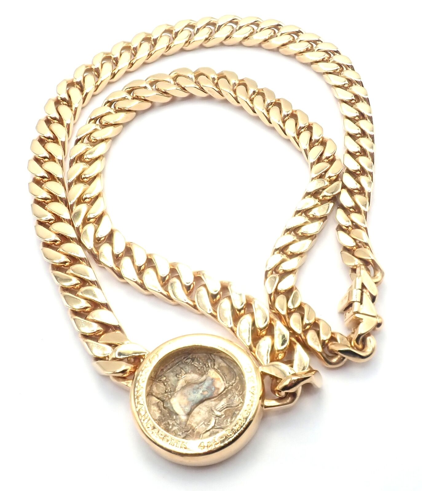 Rare! Bvlgari Bulgari 18k Yellow Gold Antique Coin Monete Link Necklace | Fortrove