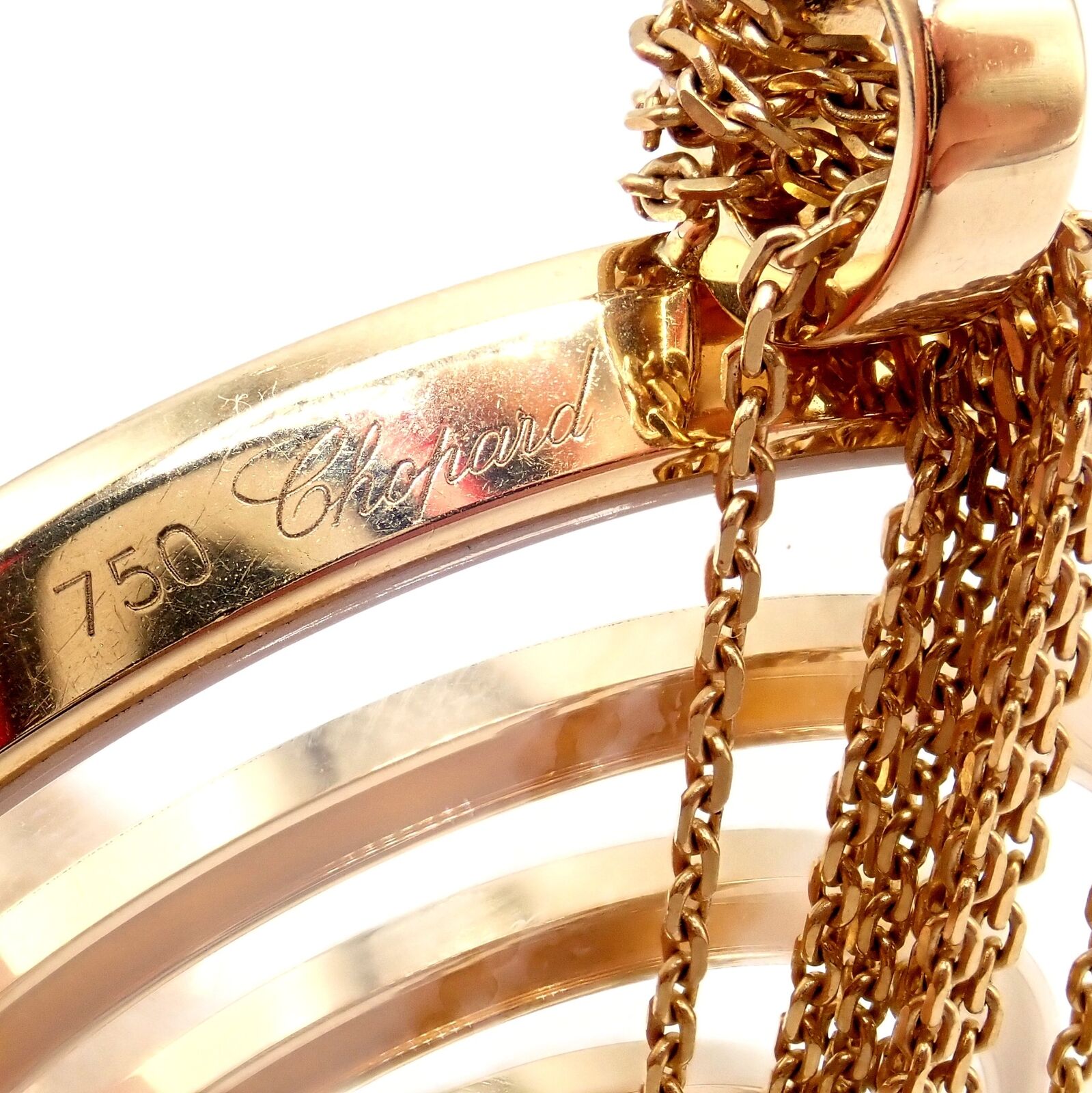 Chopard 18k Yellow Gold Extra Large Happy Spirit Diamond 5 Strand Necklace | Fortrove