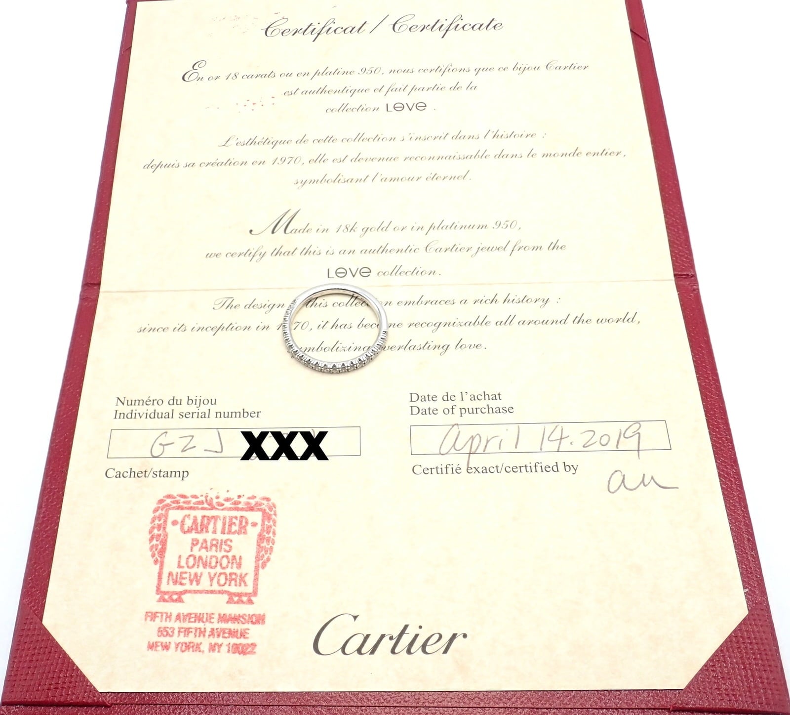 Cartier Jewelry & Watches:Fine Jewelry:Rings Authentic! Cartier Etincelle Platinum Diamond Band Ring Size 53 US 6 1/4