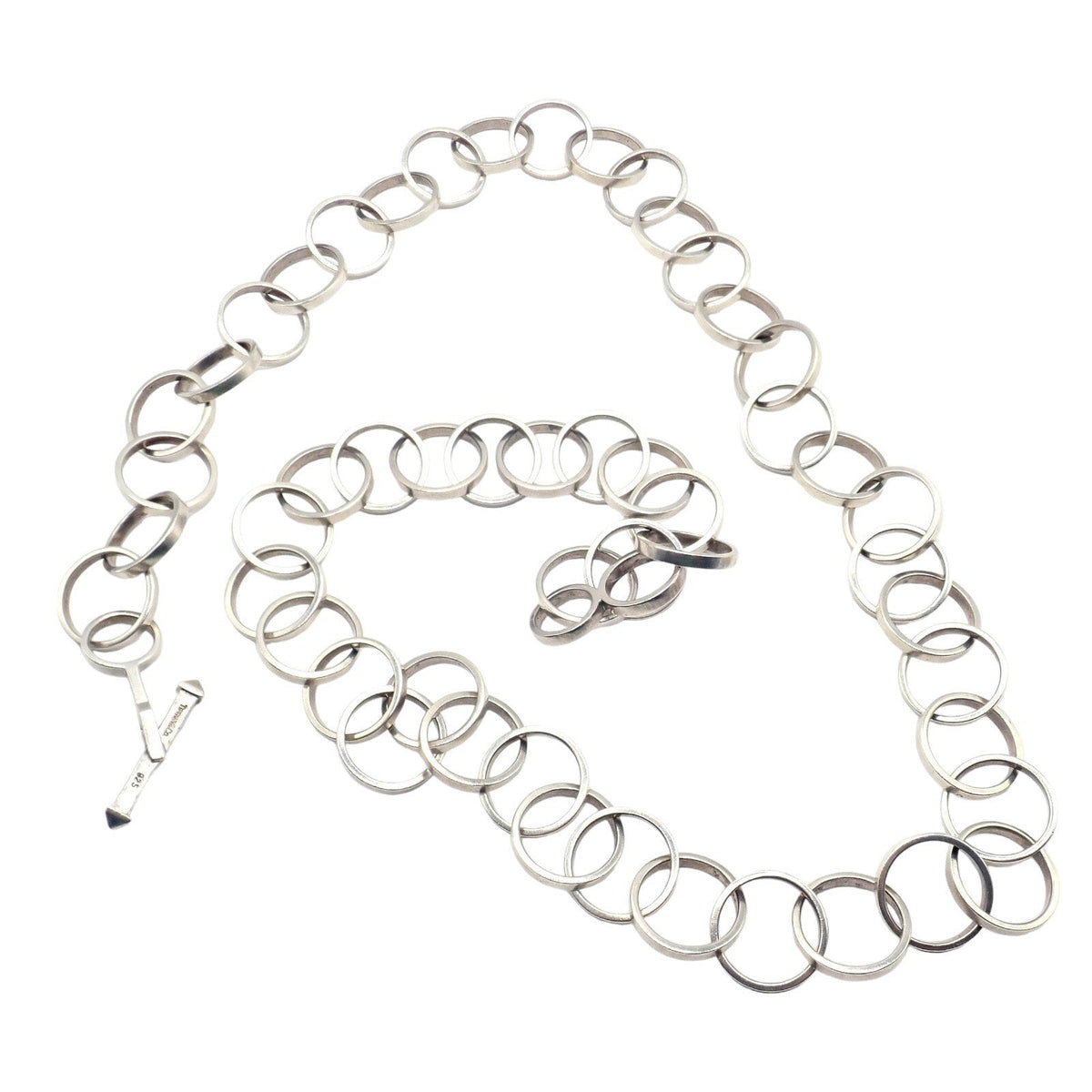 Tiffany & Co. Jewelry & Watches:Fine Jewelry:Necklaces & Pendants Rare! Tiffany & Co Picasso Sterling Silver Circle Link Long 34" Circle Necklace