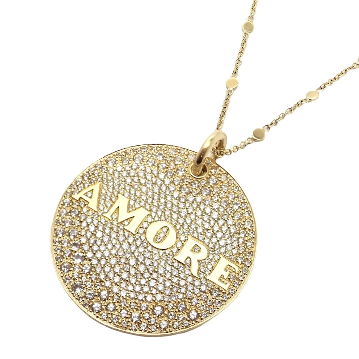 Pasquale Bruni Jewelry & Watches:Fine Jewelry:Necklaces & Pendants Pasquale Bruni 18k Yellow Gold Large Diamond + Sapphire Amore Pendant Necklace