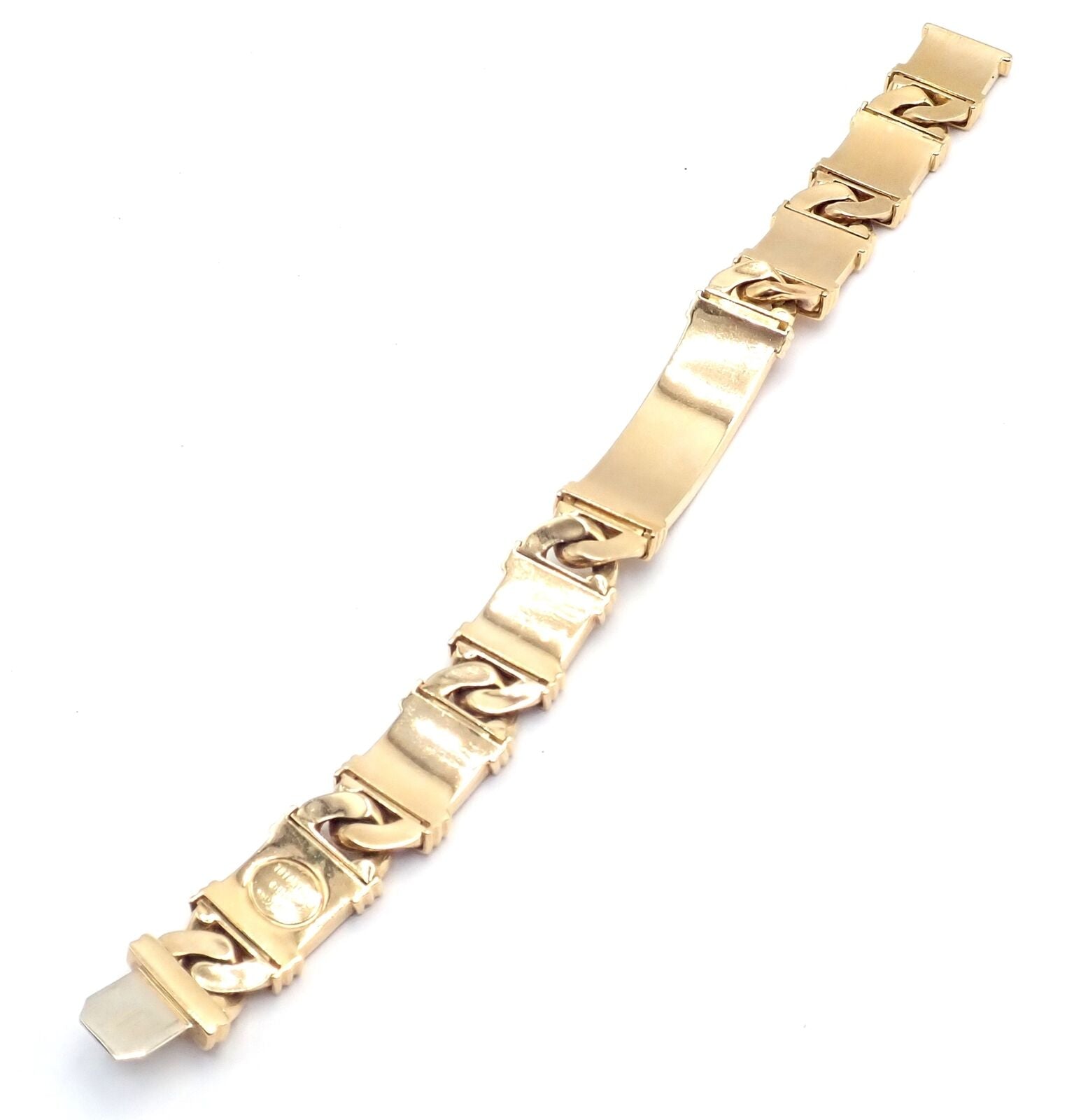 Vintage! Authentic Tiffany & Co Atlas 18k Yellow Gold Link Bracelet 1995 | Fortrove