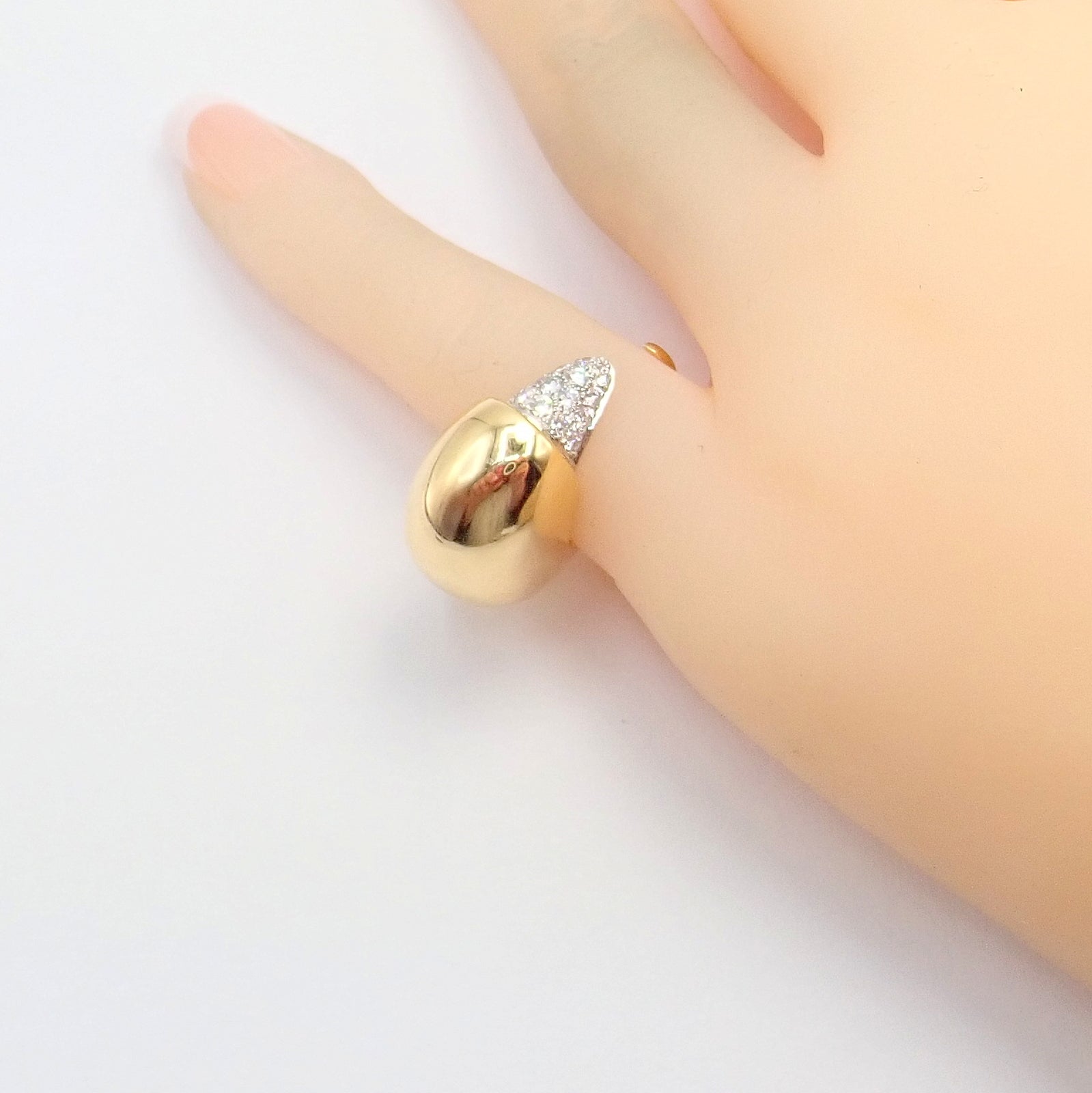 Authentic! Tiffany & Co. Elsa Peretti 18k Yellow Gold Diamond Bird Ring | Fortrove