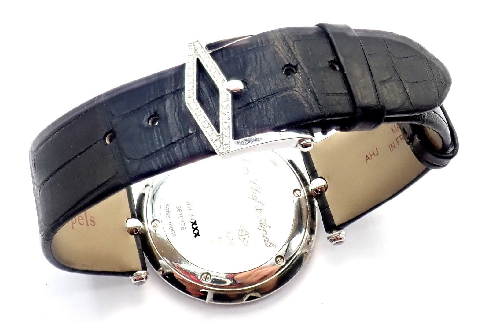 Van Cleef & Arpels Pierre Arpels 18K White Gold Diamond 38mm Watch Cert. Box! | Fortrove