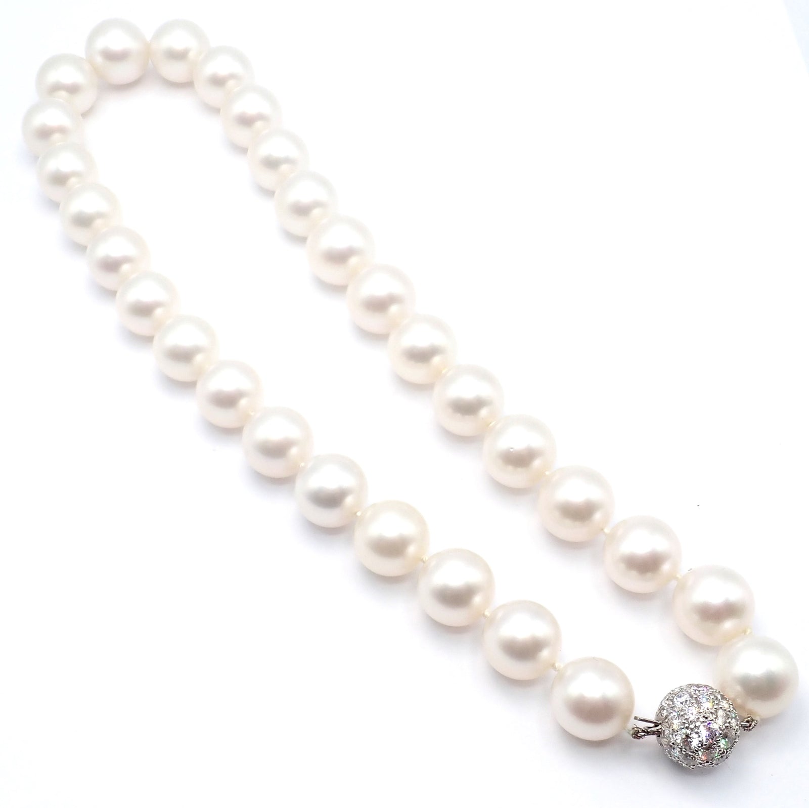 Authentic! Tiffany & Co Platinum Diamond South Sea Large Pearl Necklace Paper | Fortrove
