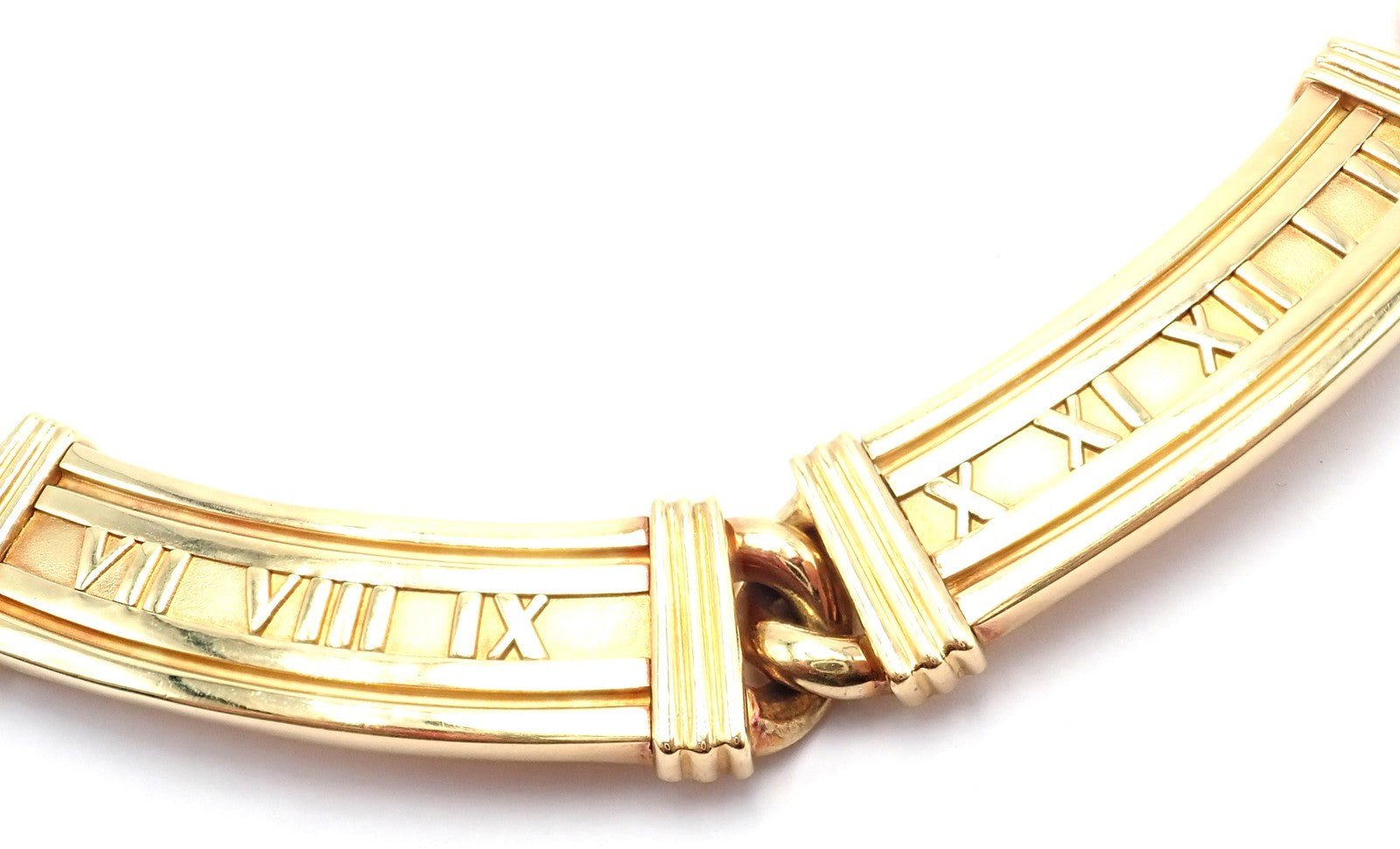 Vintage! Authentic Tiffany & Co Atlas 18k Yellow Gold Link Collar Necklace 1995 | Fortrove