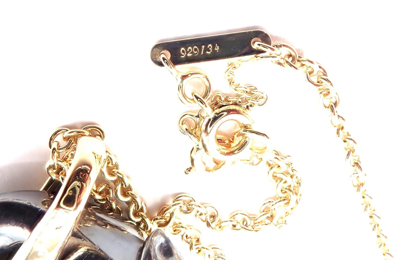 Authentic Panthere de Cartier Panther 18k Yellow Gold & Silverium Necklace Paper | Fortrove