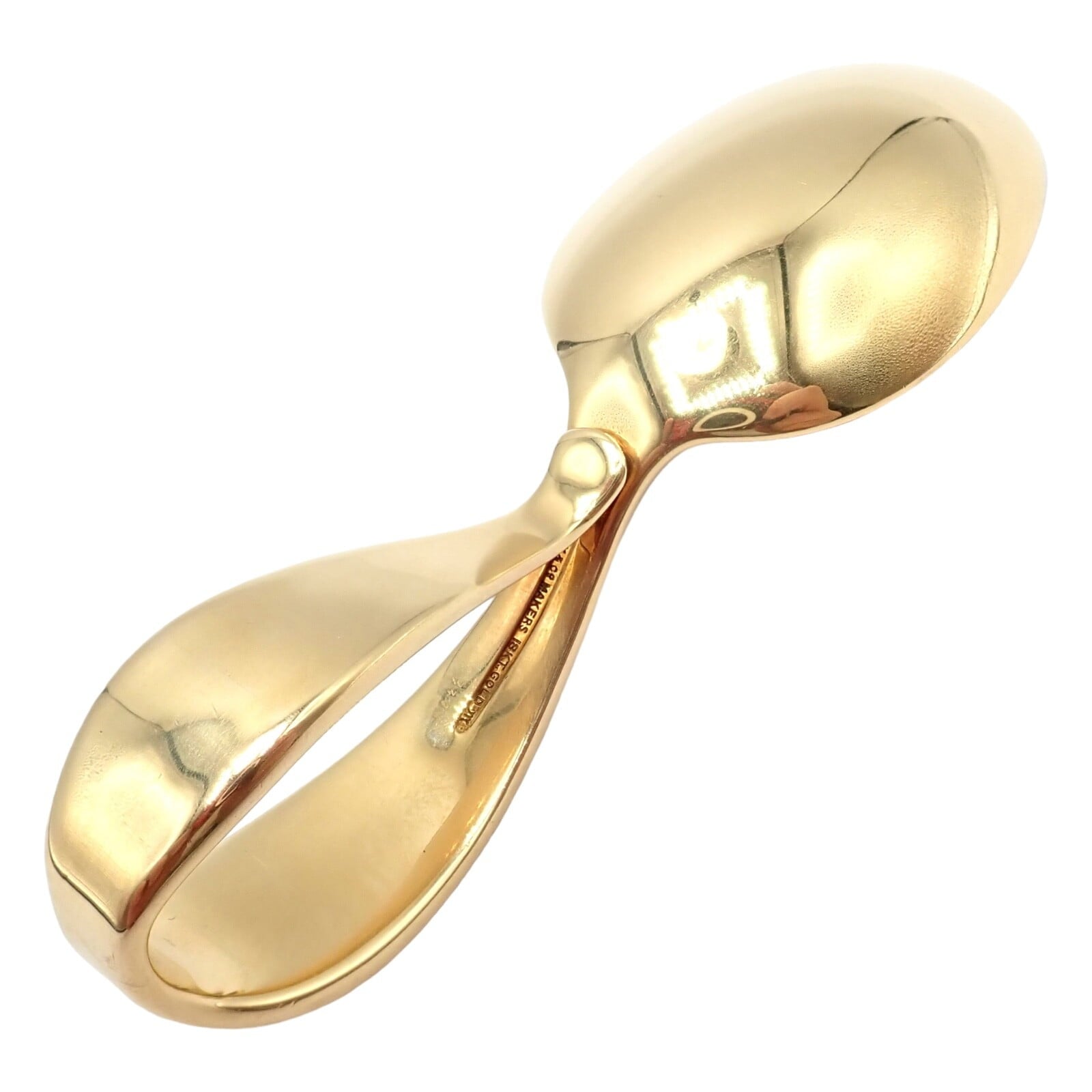 Tiffany & Co. Home & Garden:Kitchen, Dining & Bar:Flatware, Knives & Cutlery:Single Flatware Pieces Authentic! Tiffany & Co Makers 18k Yellow Solid Gold Baby Spoon 52.8 grams