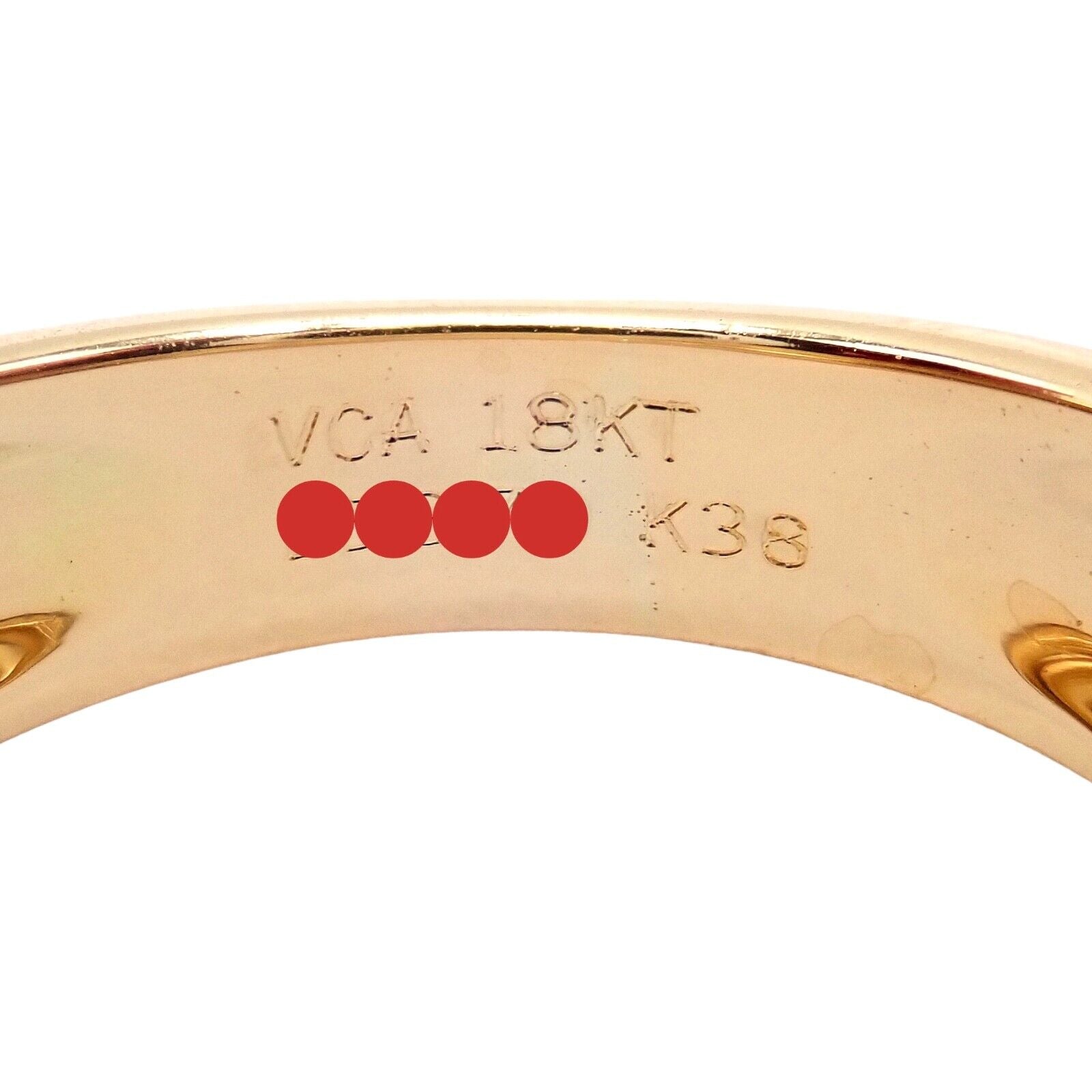 Rare! Authentic Van Cleef & Arpels 18k Yellow Gold Coral Heart Ring sz 4.5 | Fortrove