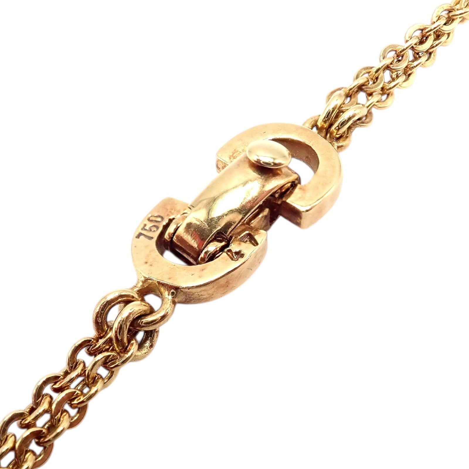 Vintage! Christian Dior Solid 18k Gold CD Three Strand 28" Long Necklace Germany | Fortrove