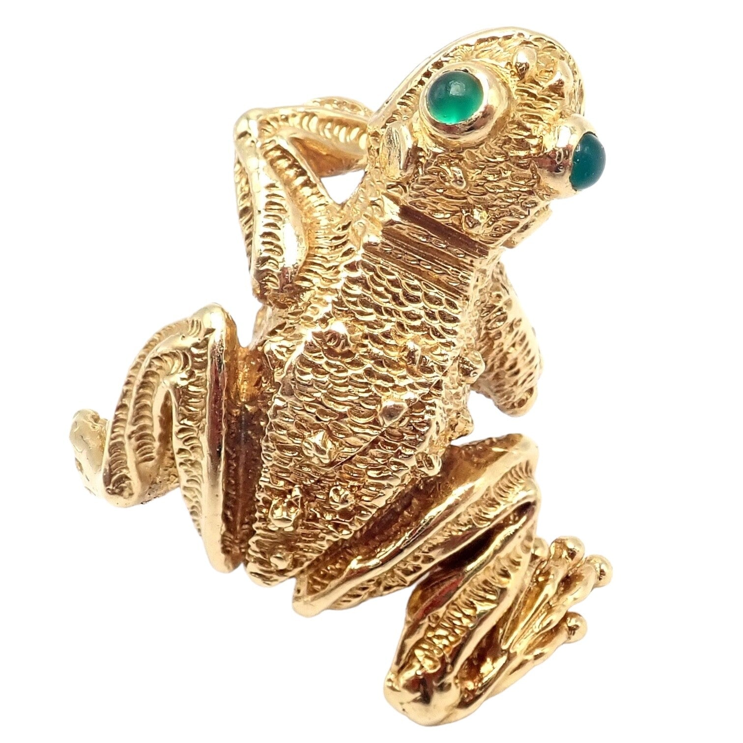 Kurt Wayne Jewelry & Watches:Fine Jewelry:Rings Authentic! Kurt Wayne 18k Yellow Gold Frog Emerald Ring