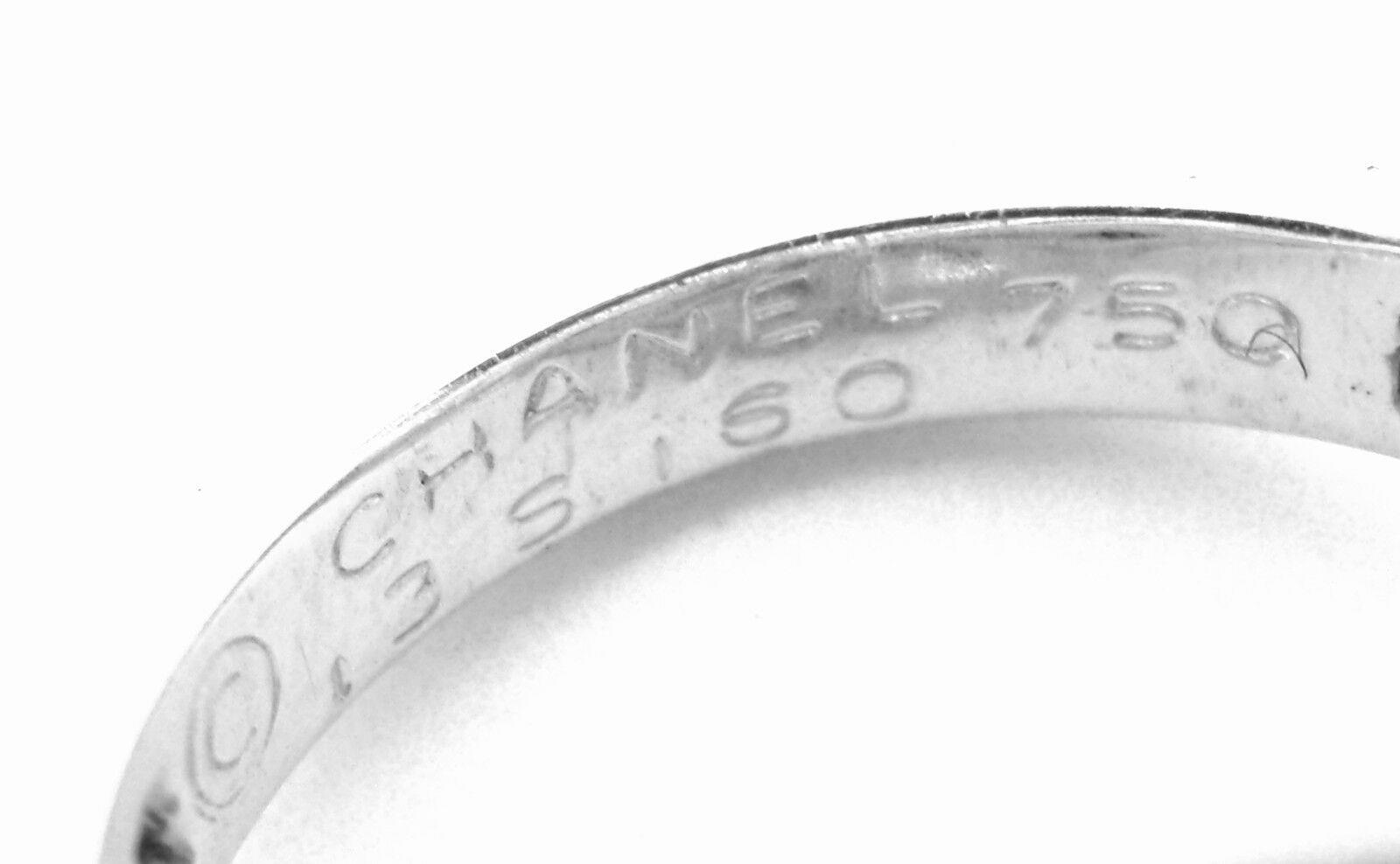 CHANEL Jewelry & Watches:Fine Jewelry:Rings Rare! Authentic Chanel Flower 18k White Gold Diamond Large Ring