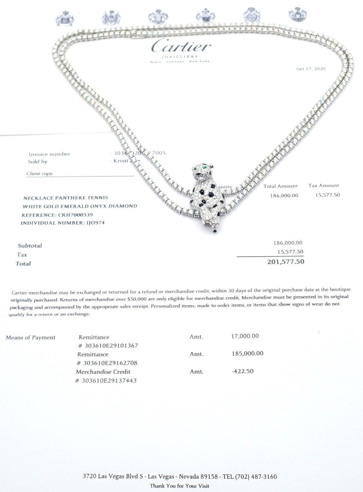 Panthere de Cartier Panther 18k Gold Multi-Wear Paved Diamond Necklace Paper Box | Fortrove