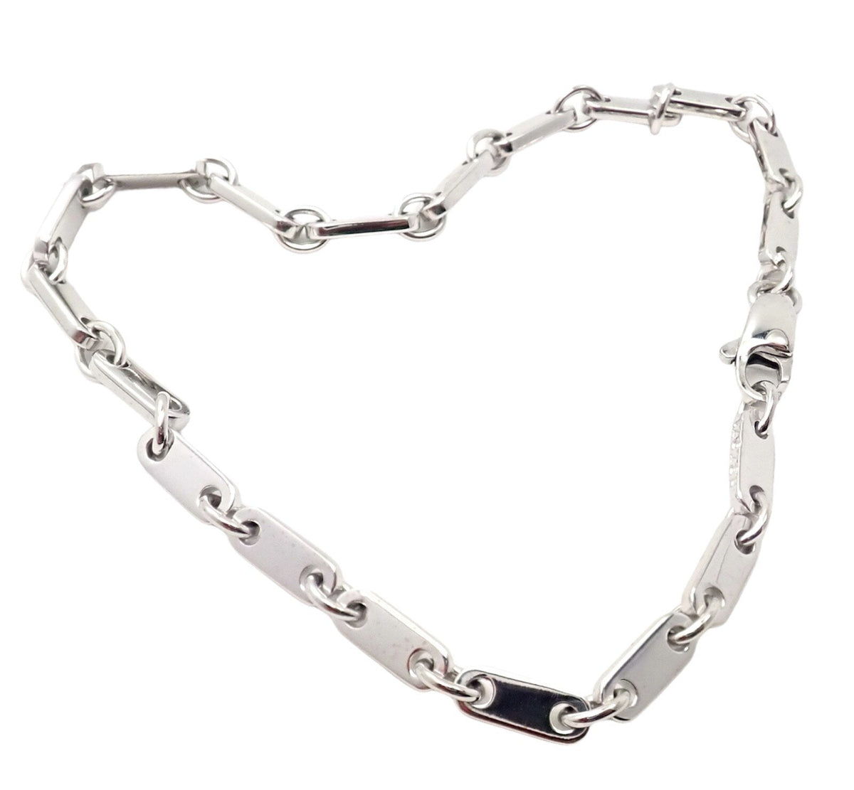 Cartier Jewelry & Watches:Fine Jewelry:Bracelets & Charms Authentic! Vinage Cartier 18k White Gold Fidelity Link Bracelet