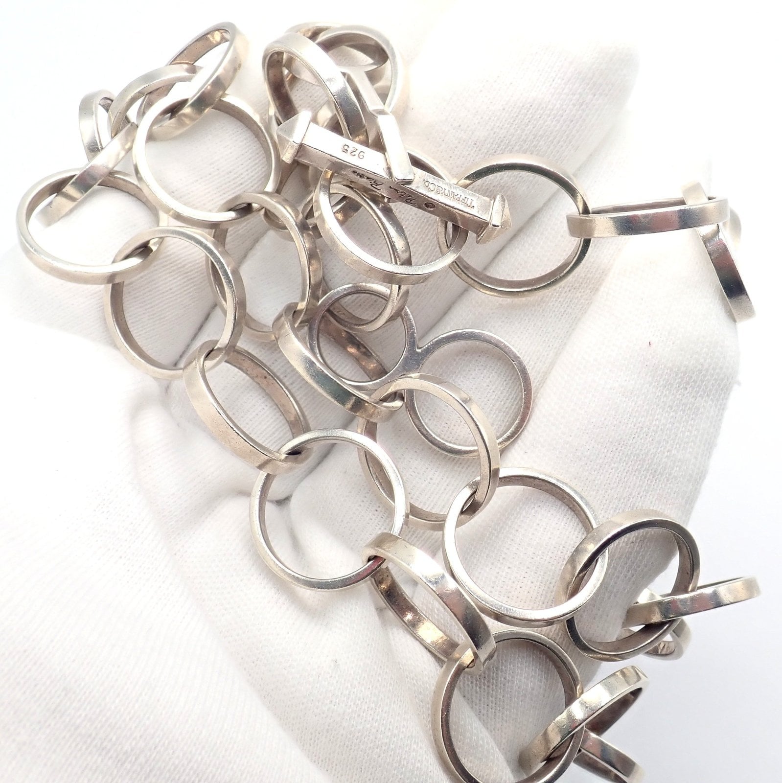 Tiffany & Co. Jewelry & Watches:Fine Jewelry:Necklaces & Pendants Rare! Tiffany & Co Picasso Sterling Silver Circle Link Long 34" Circle Necklace