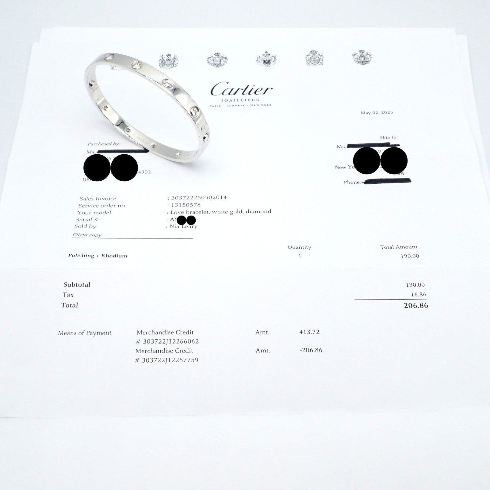 Authentic! Cartier Love 18k White Gold 10 Diamond Bangle Bracelet Size 18 Paper | Fortrove