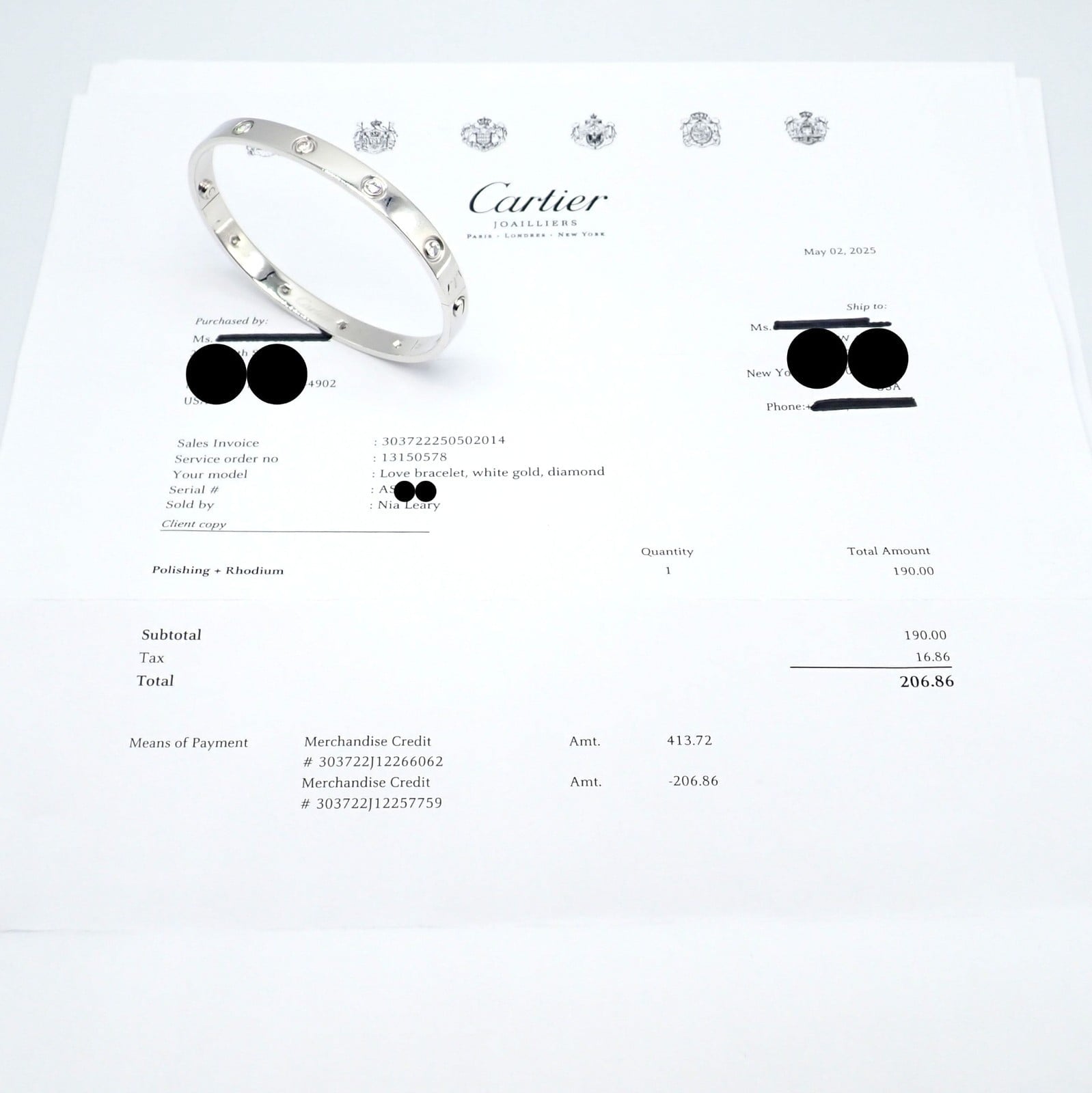 Cartier Jewelry & Watches:Fine Jewelry:Bracelets & Charms Authentic! Cartier Love 18k White Gold 10 Diamond Bangle Bracelet Size 18 Paper