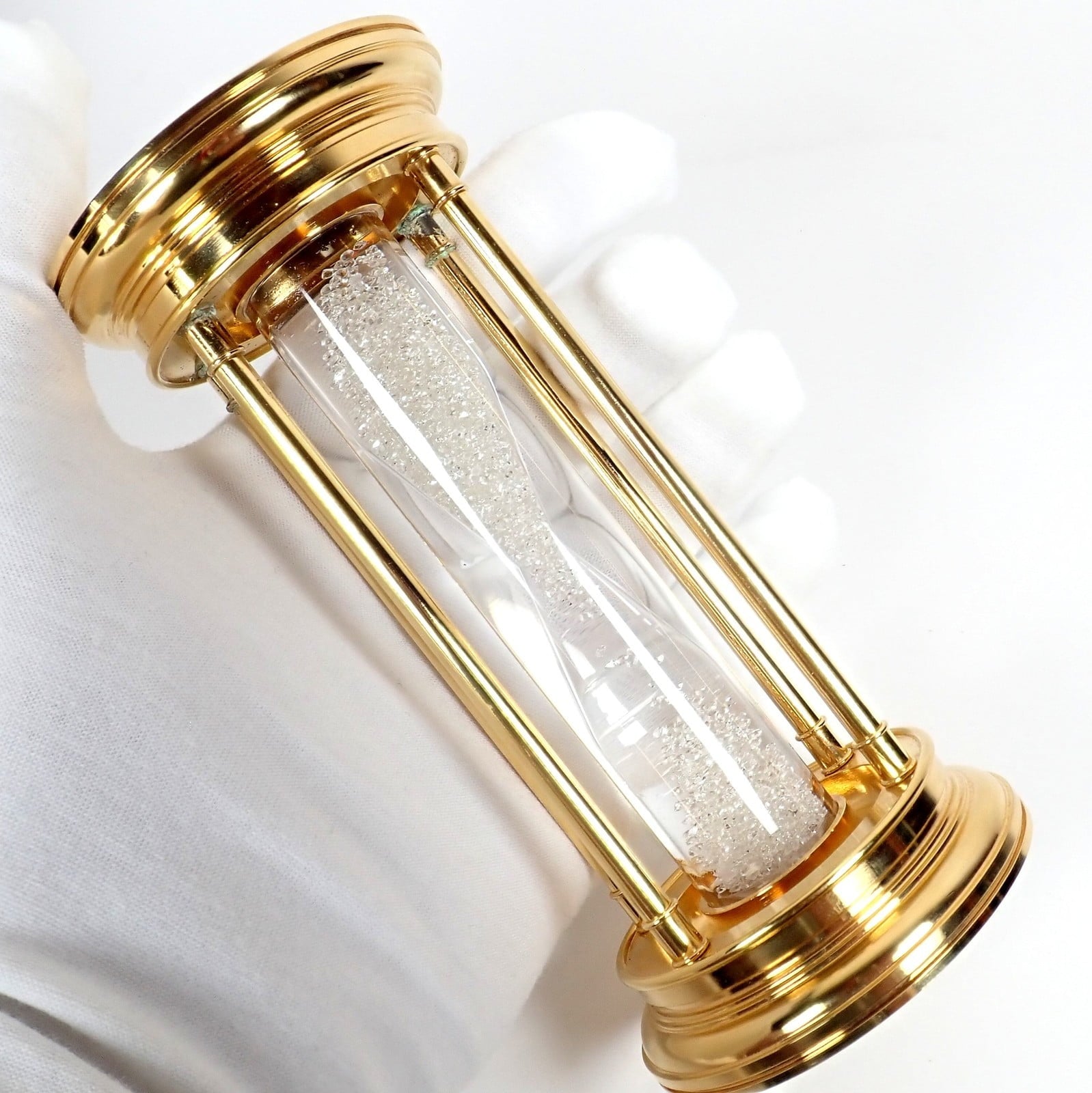 DeBeers Collectibles:Decorative Collectibles:Clocks:Other Clocks Authentic! De Beers Limited Edition Millennium 2000 Diamond Brass Hourglass