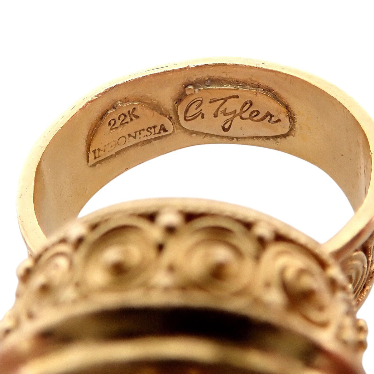 Carolyn Tyler Jewelry & Watches:Fine Jewelry:Rings Carolyn Tyler 22k Yellow Gold Seven Seas Large Golden Yellow Zircon Ring