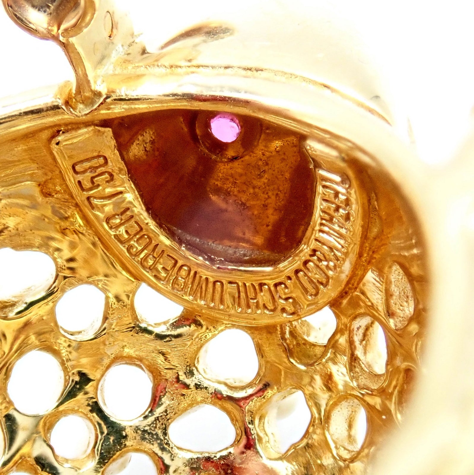 Tiffany & Co. Jewelry & Watches:Fine Jewelry:Brooches & Pins Vintage! Tiffany & Co Schlumberger 18k Yellow Gold Hedgehog Ruby Brooch Pin