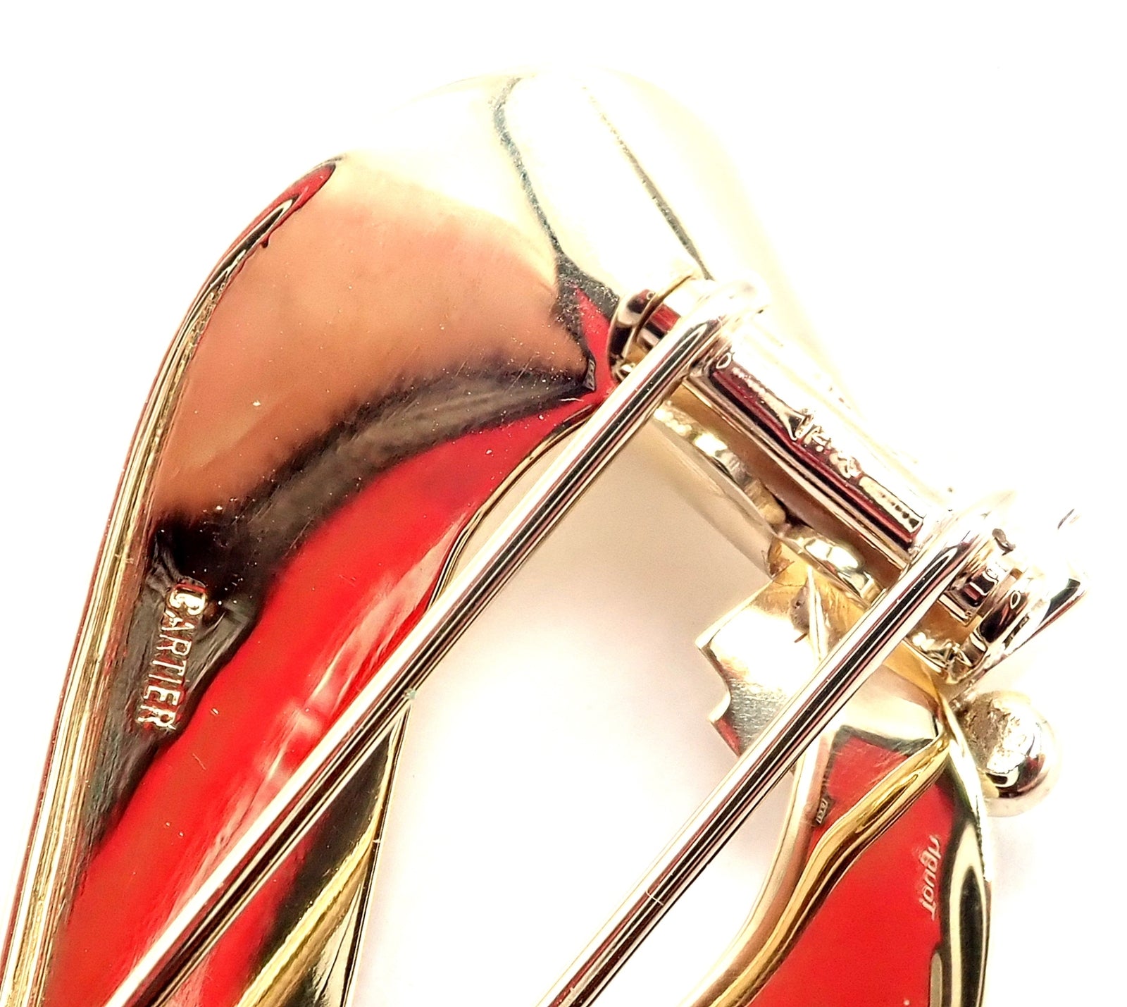 Vintage! Authentic Cartier 14k Yellow Gold Art Deco Brooch Pin | Fortrove