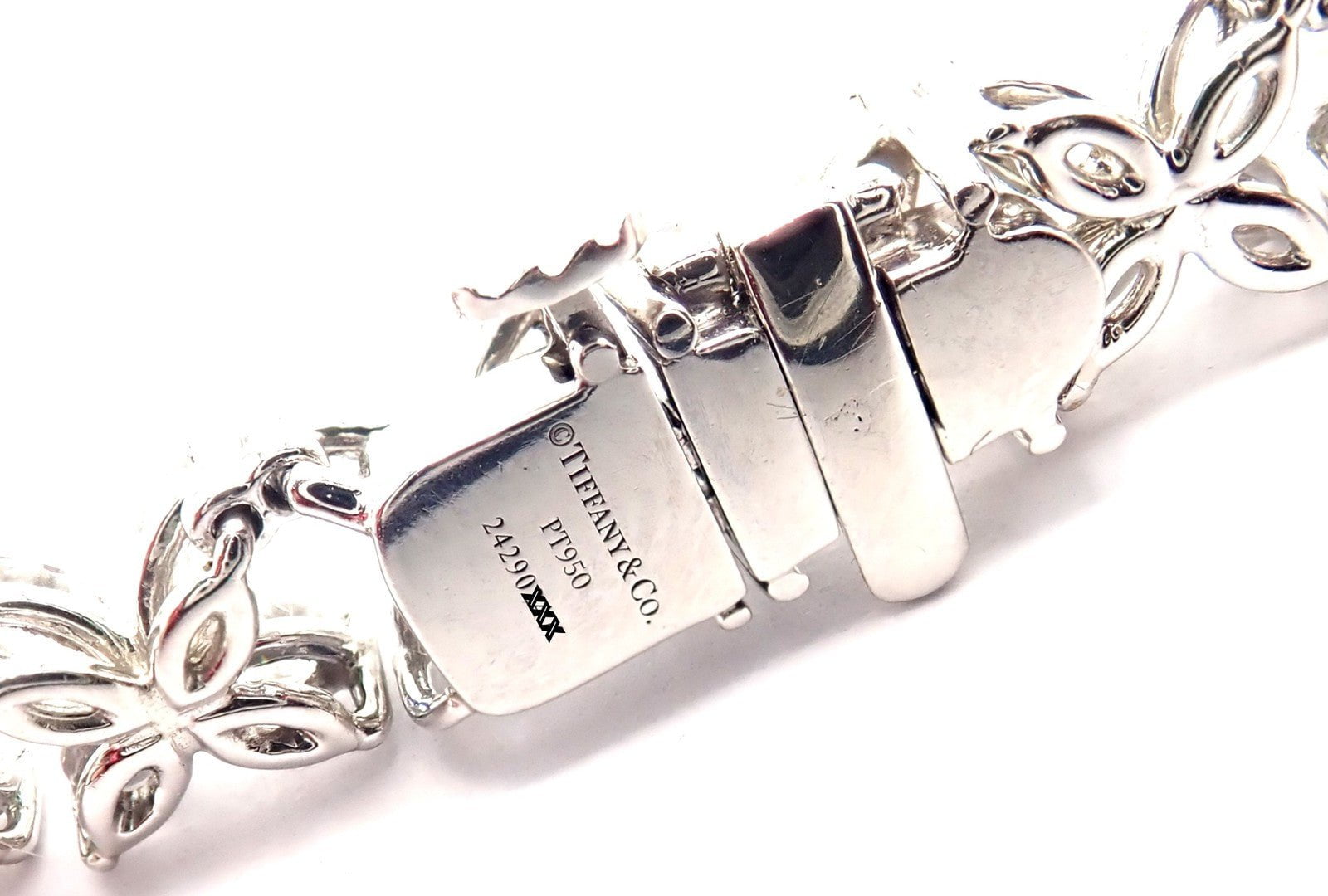 Authentic Tiffany & Co Victoria Platinum Graduated Marque Shape Diamond Necklace | Fortrove