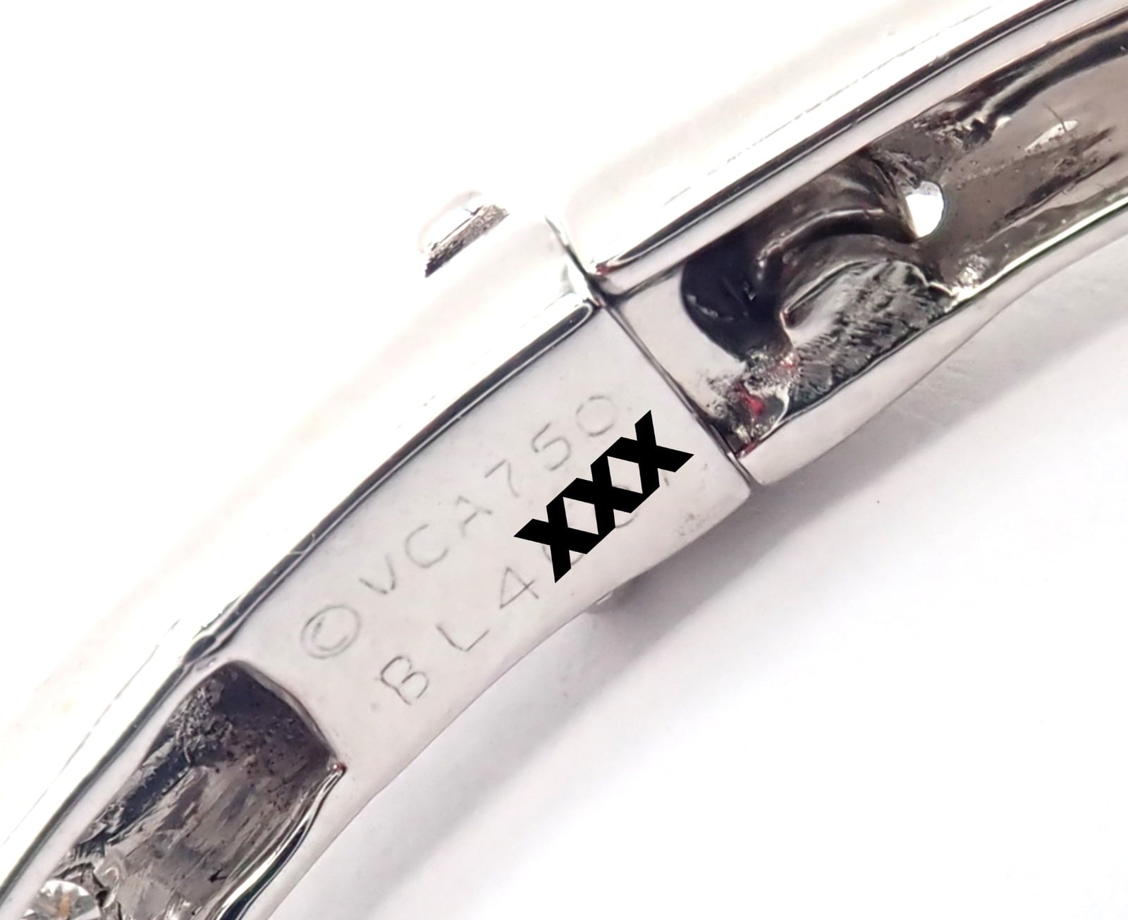 Van Cleef & Arpels Jewelry & Watches:Fine Jewelry:Bracelets & Charms Authentic! Van Cleef & Arpels Eve 18k White Gold Diamond Bangle Bracelet Paper