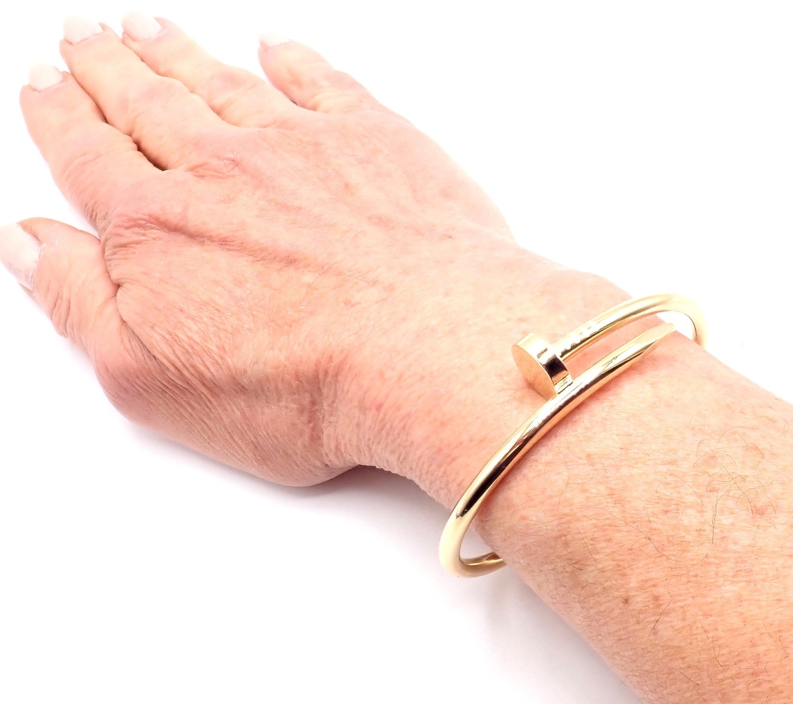 Cartier Jewelry & Watches:Fine Jewelry:Bracelets & Charms Cartier Juste un Clou Nail 18k Yellow Gold Bangle Bracelet Size 17 Paper