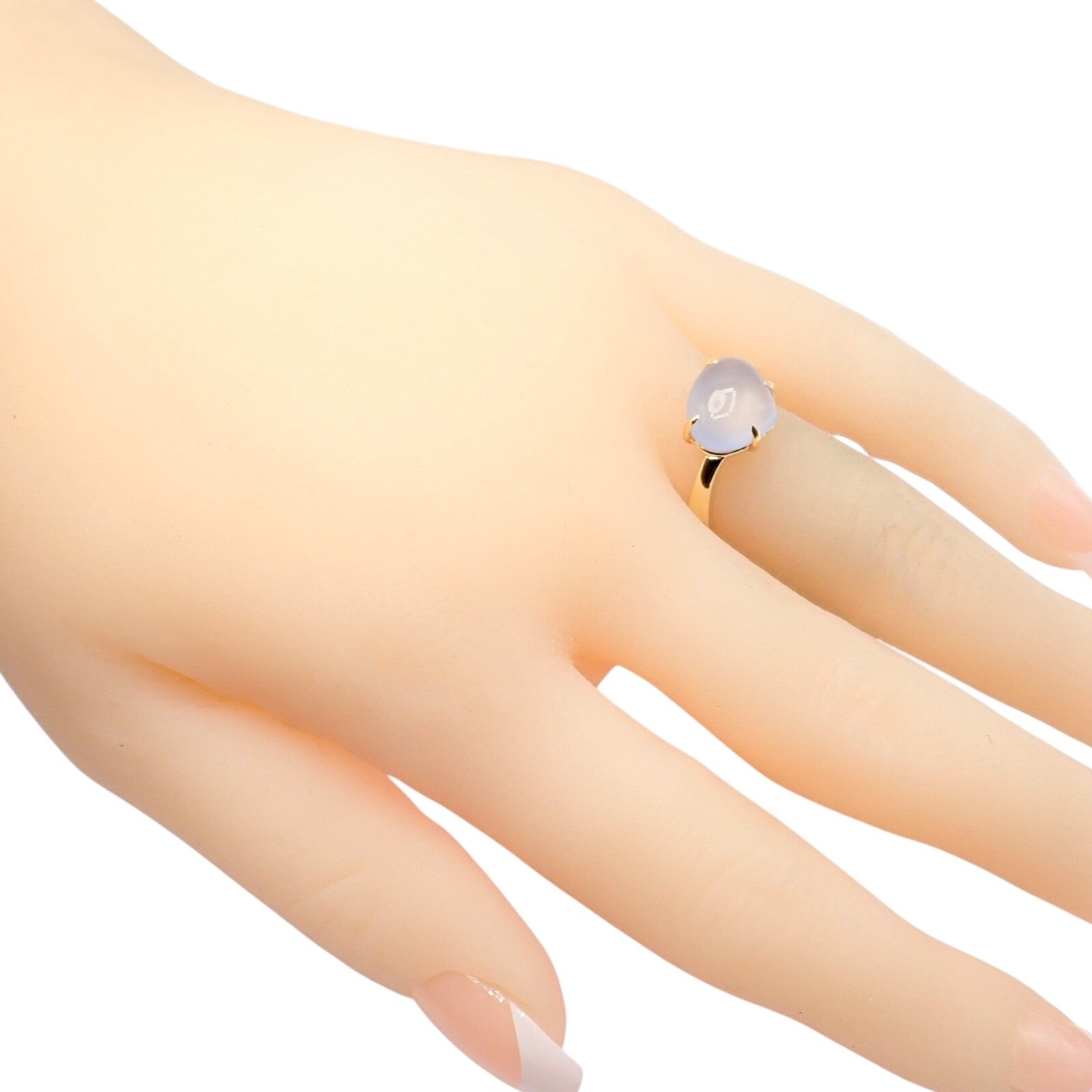 Authentic! Bulgari 18k Yellow Gold Mediterranean Eden Chalcedony Ring Size 5.75 | Fortrove