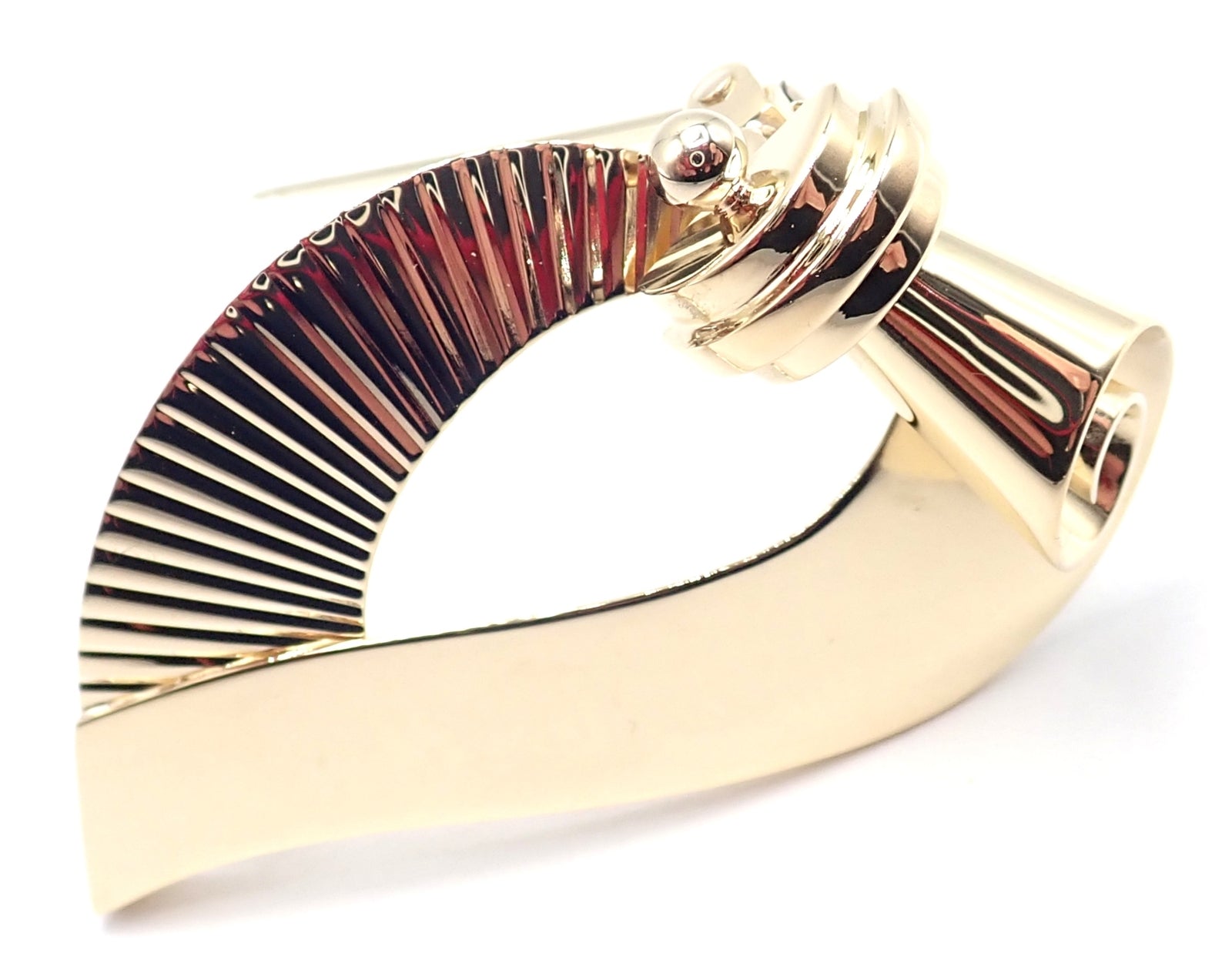 Vintage! Authentic Cartier 14k Yellow Gold Art Deco Brooch Pin | Fortrove