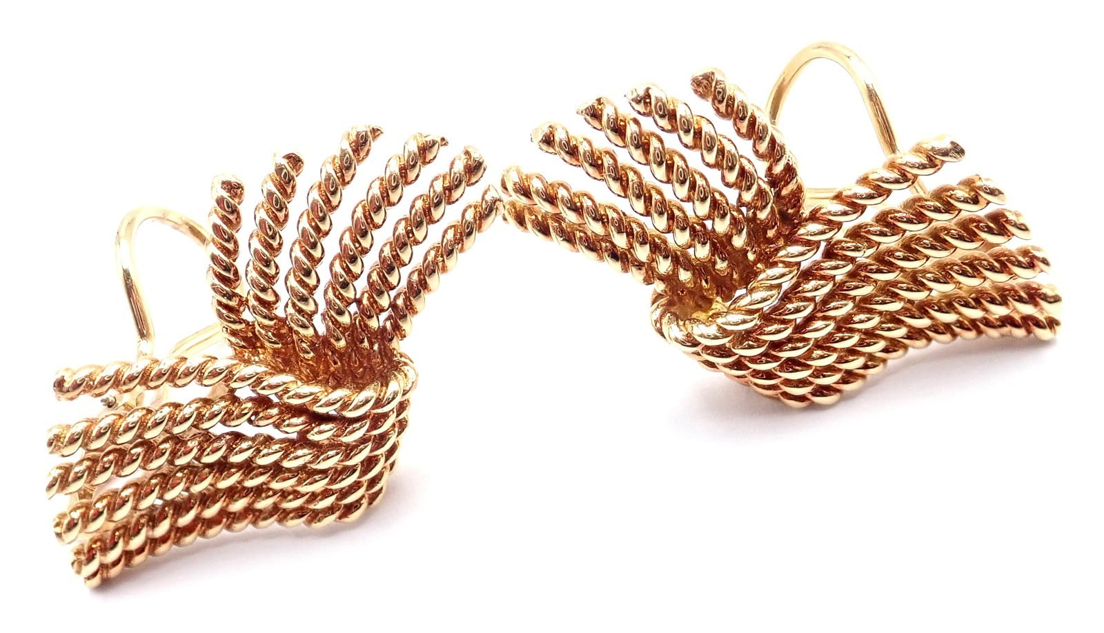 Tiffany & Co. Jewelry & Watches:Fine Jewelry:Earrings Authentic! Tiffany & Co Jean Schlumberger 18k Yellow Gold Rope Earrings