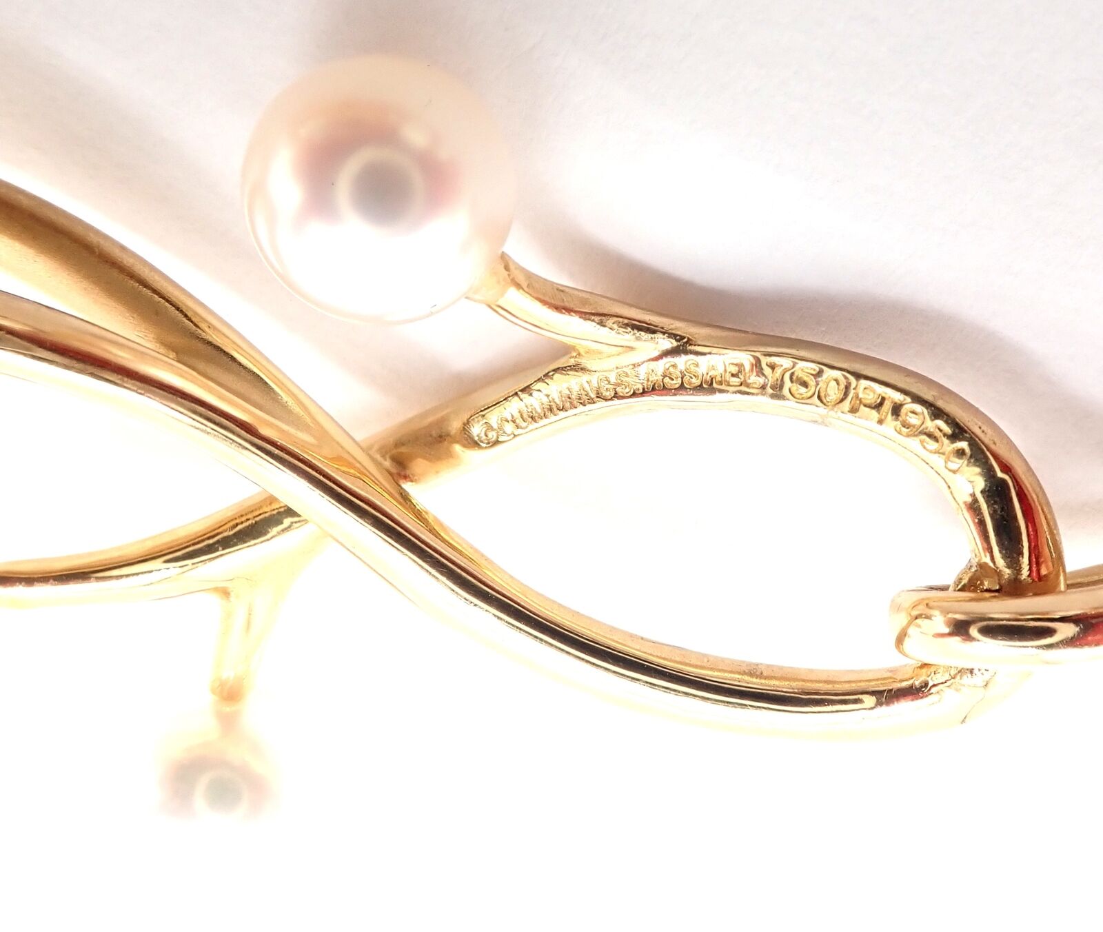 Authentic! Angela Cummings & Assael Thorn Sprig 18k Yellow Gold Pearl Necklace | Fortrove