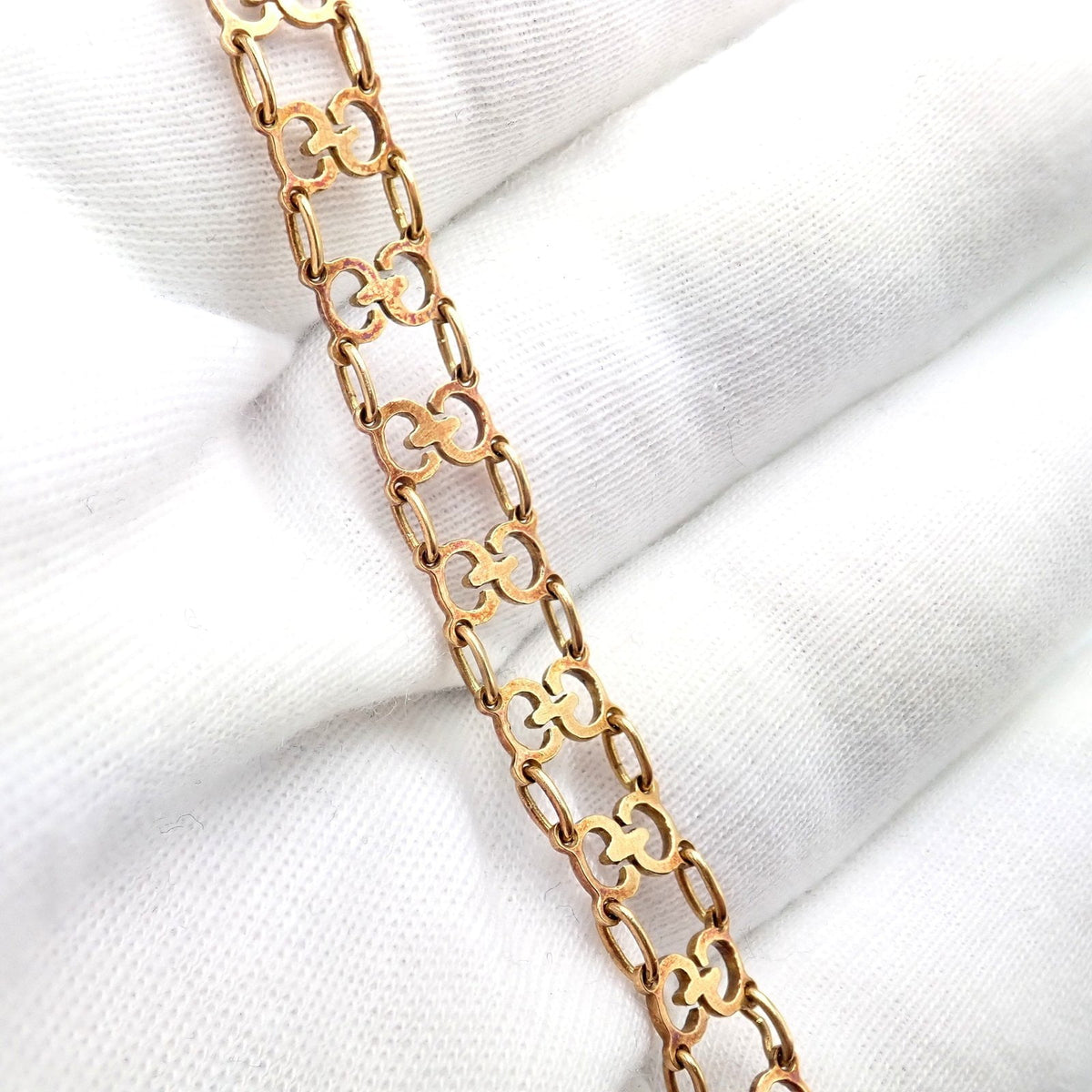 Gucci Jewelry & Watches:Fine Jewelry:Bracelets & Charms Vintage! Authentic Gucci 18k Yellow Gold Logo Bracelet