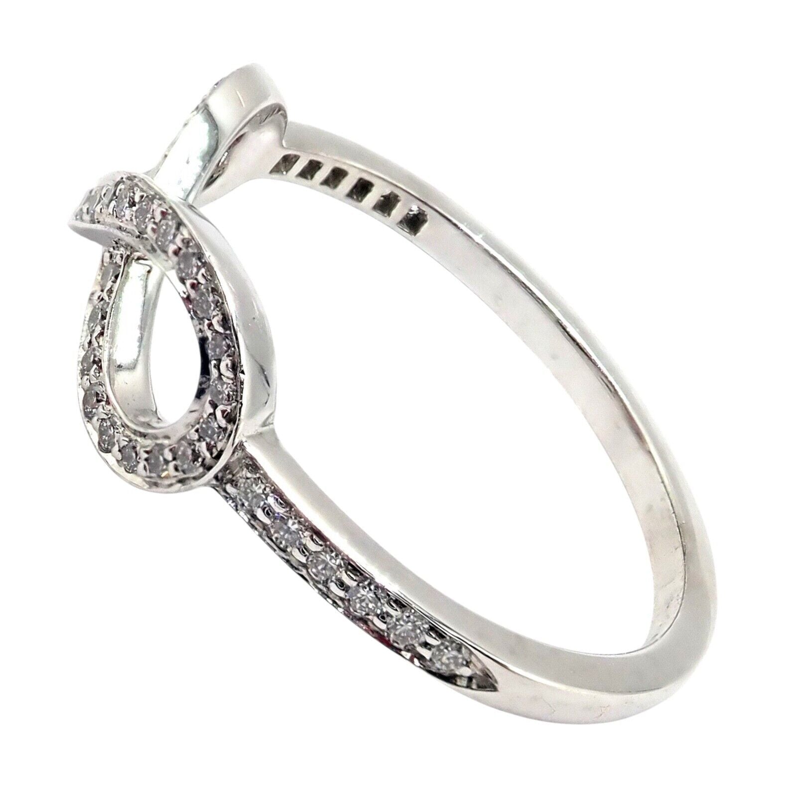 Tiffany & Co Platinum 0.12ct Diamond Infinity Stacking Ring sz 6.5 | Fortrove