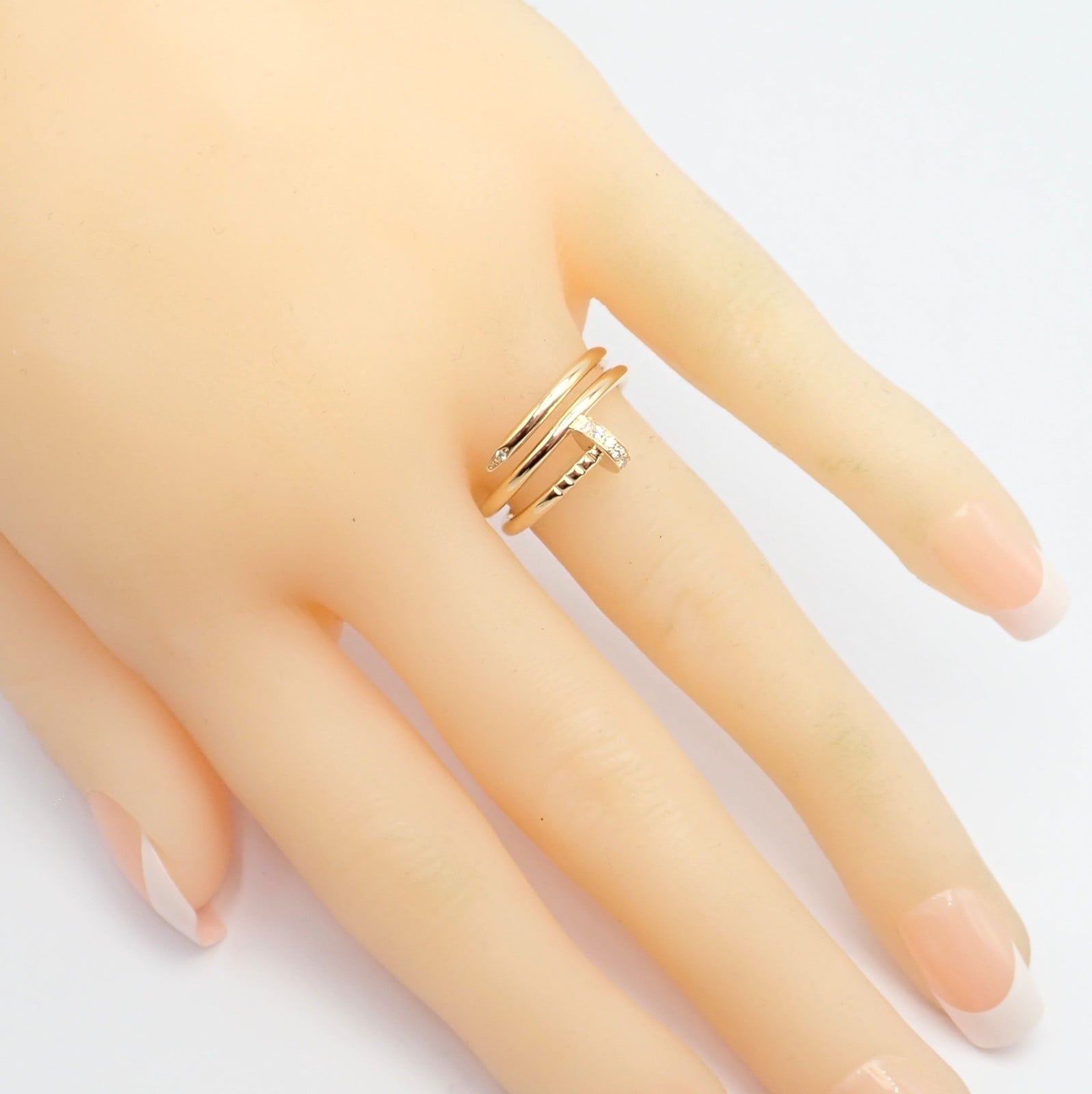 Cartier Jewelry & Watches:Fine Jewelry:Rings Authentic! Cartier Juste Un Clou 18k Yellow Gold Diamond Nail Band Ring 4.25