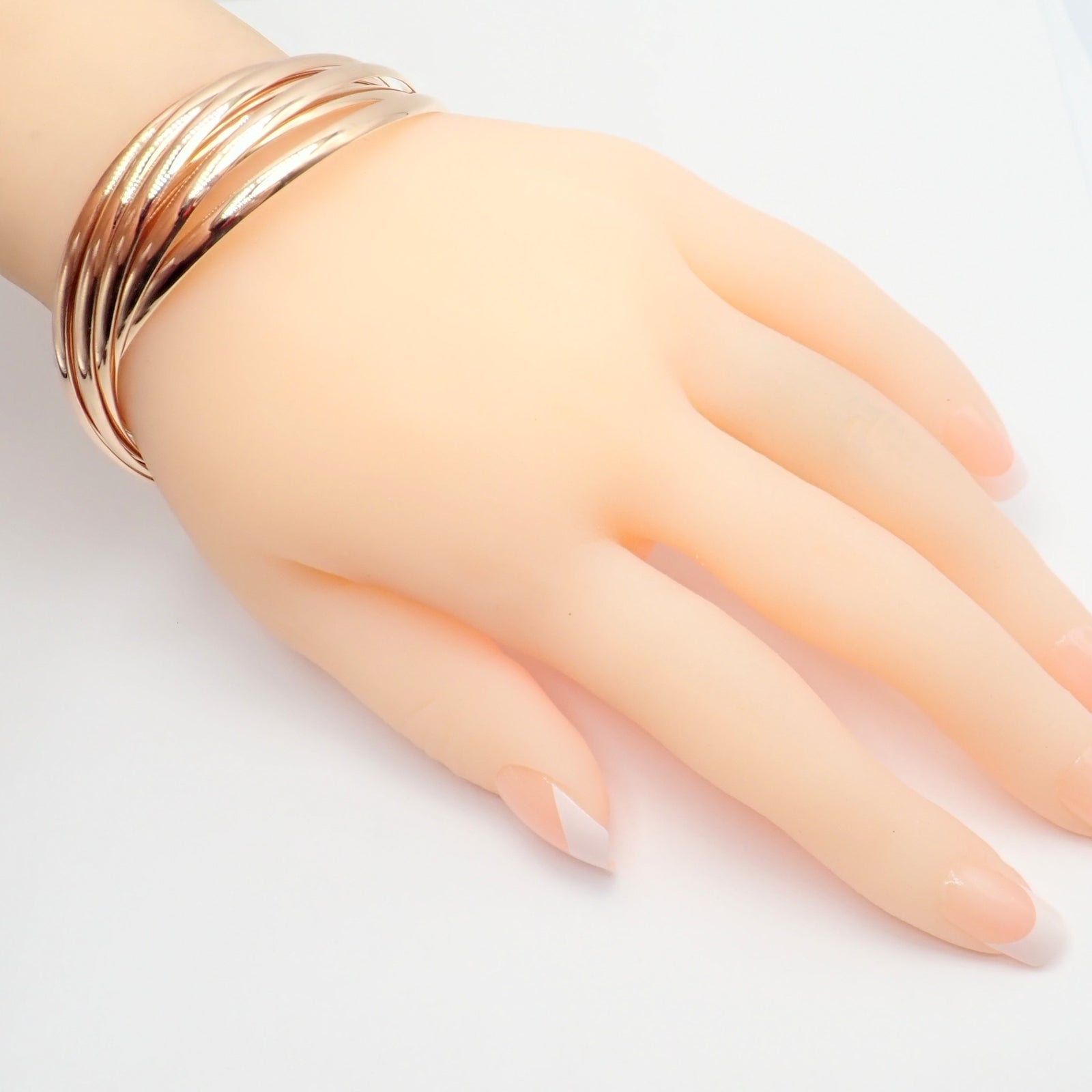 Authentic! Tiffany & Co 18k Rose Gold 9 Row Melody Calife Picasso Large Bracelet | Fortrove