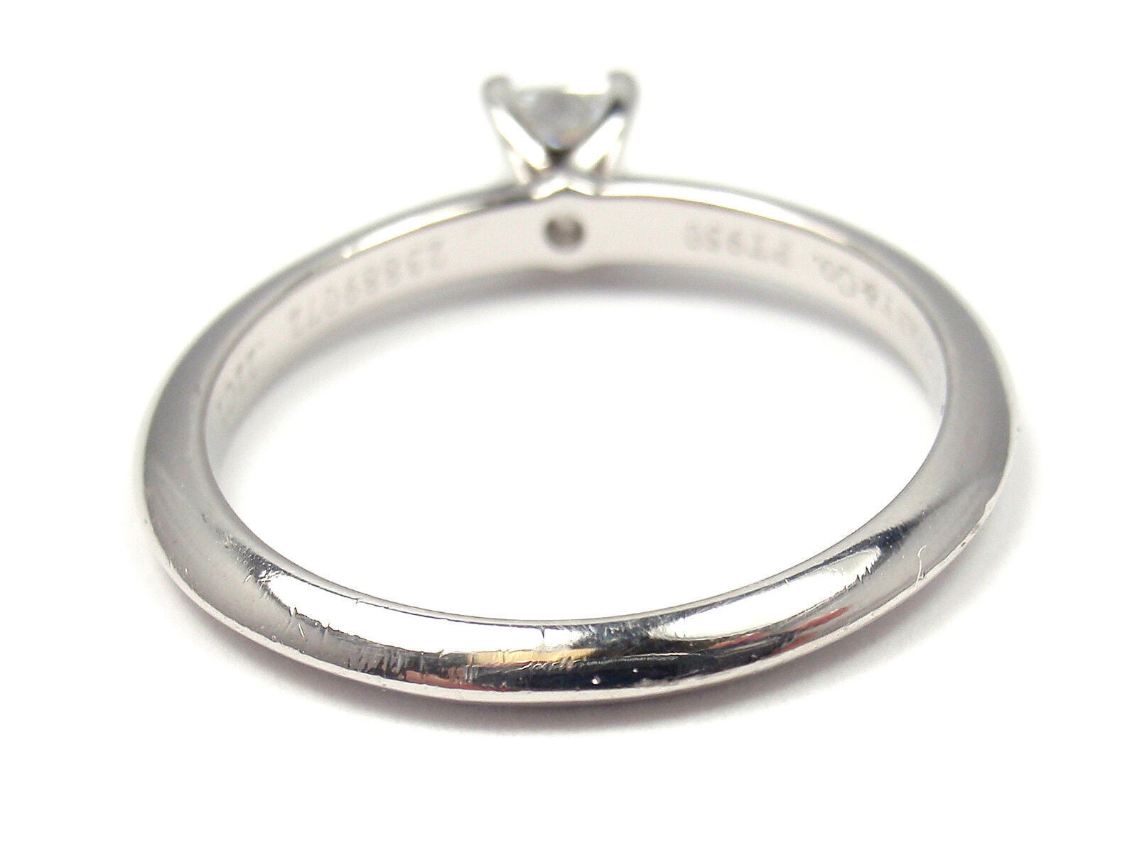 Tiffany & Co. Jewelry & Watches:Fine Jewelry:Rings TIFFANY & CO PLATINUM SQUARE CUT DIAMOND 0.22CT VS2 D TRIPLE X ENGAGEMENT RING