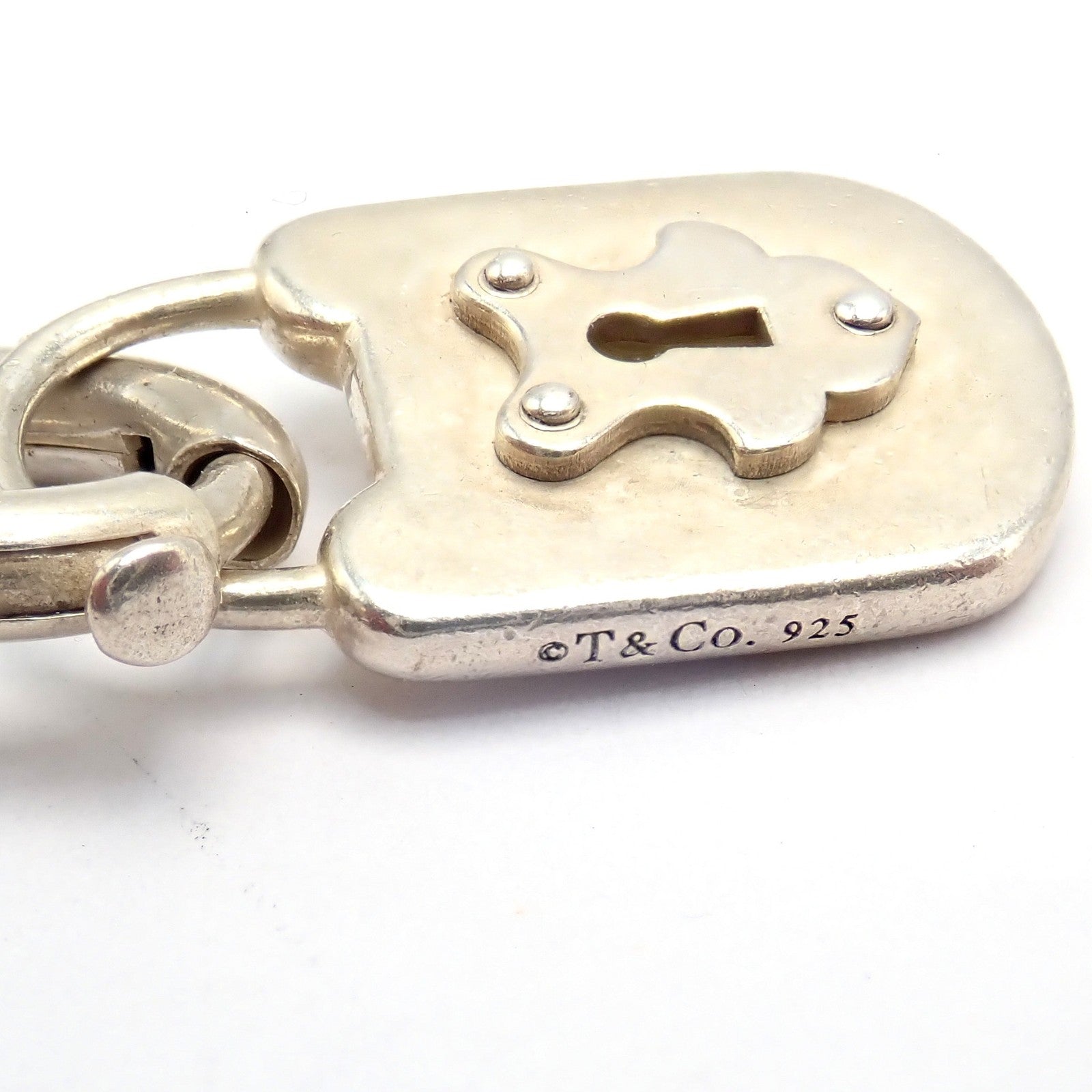 Tiffany & Co. Jewelry & Watches:Fine Jewelry:Bracelets & Charms Tiffany & Co. Silver Classic Padlock Charm Pendant + Spring Ring Clasp