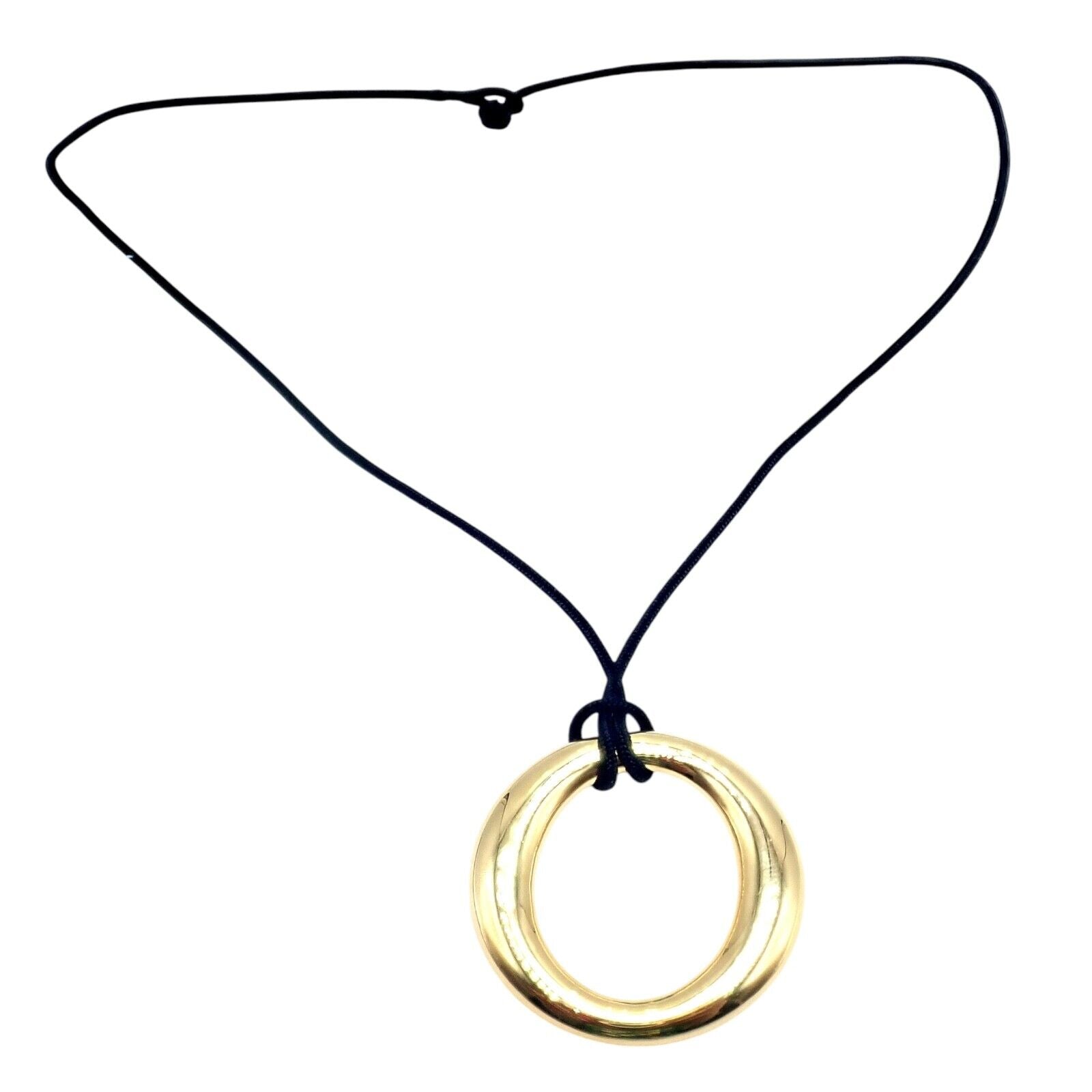 Tiffany & Co 18k Yellow Gold Elsa Peretti Medium 35mm Sevillana Necklace | Fortrove