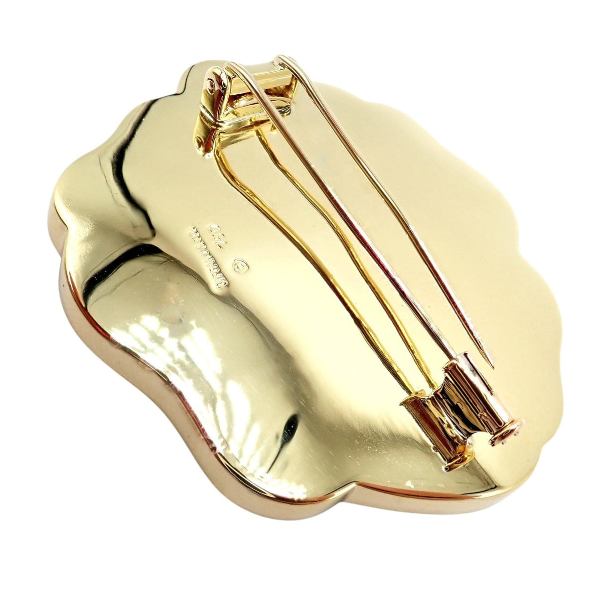 Tiffany & Co. Jewelry & Watches:Fine Jewelry:Brooches & Pins Rare! Tiffany & Co. Cummings 18k Yellow Gold Inlay Onyx Mother of Pearl Brooch