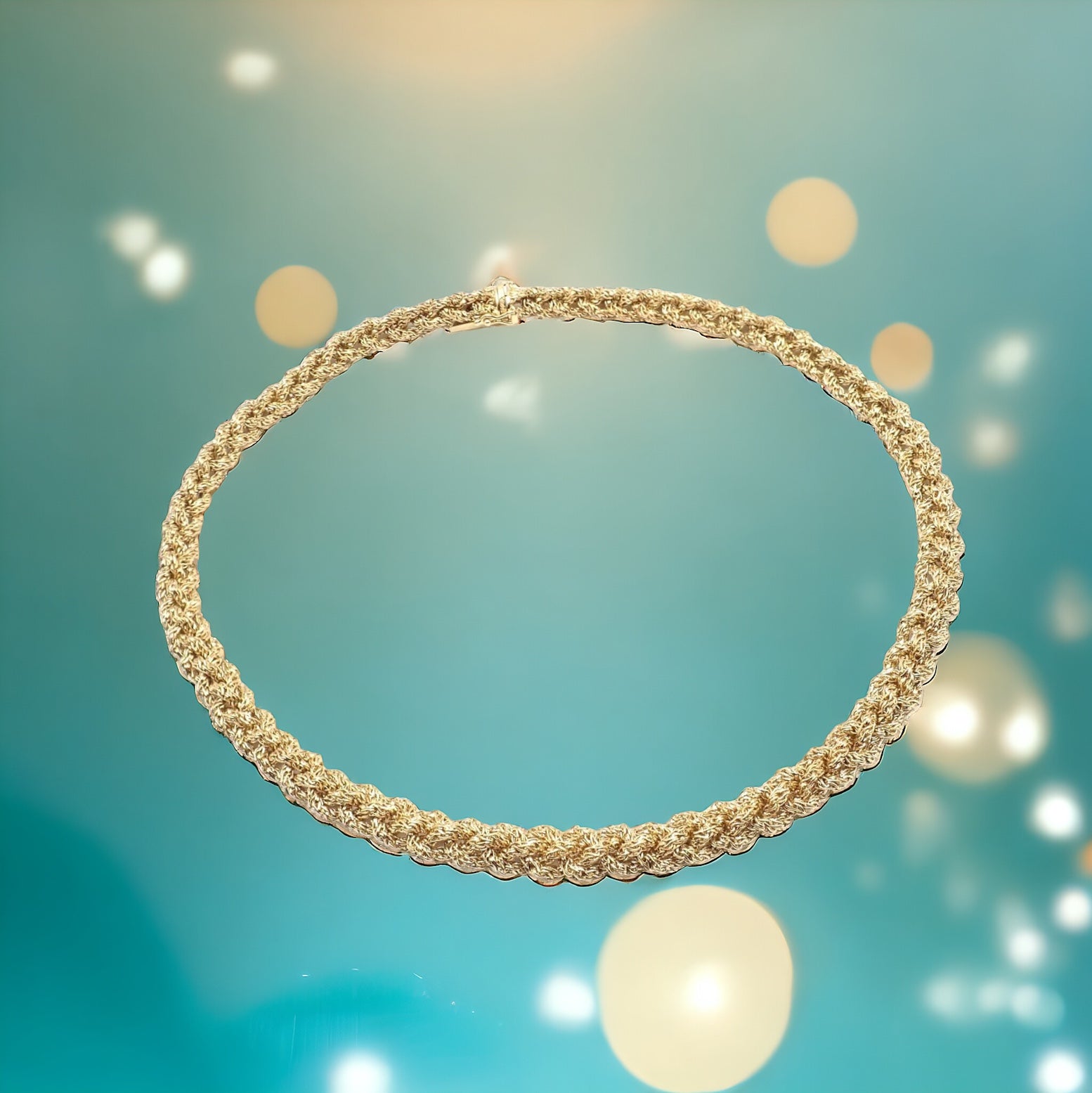 Authentic! Vintage Tiffany & Co 18k Yellow Gold Basketweave Link Chain Necklace | Fortrove