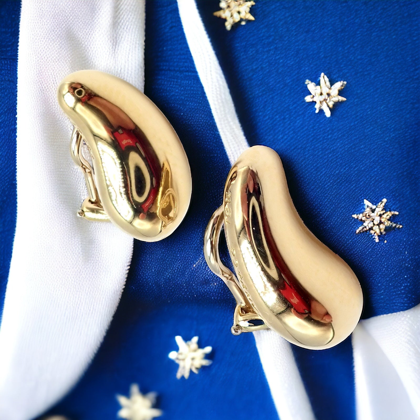 Authentic Tiffany & Co Peretti 18k Yellow Gold Teardrop Earrings | Fortrove