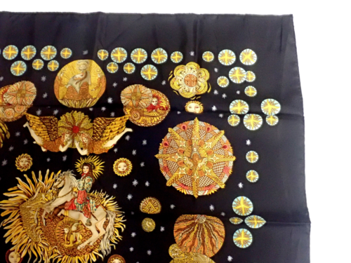 Authentic RARE! Hermes Carre Le Roy Soleil The Sun King Vintage 90cm Silk Scarf | Fortrove